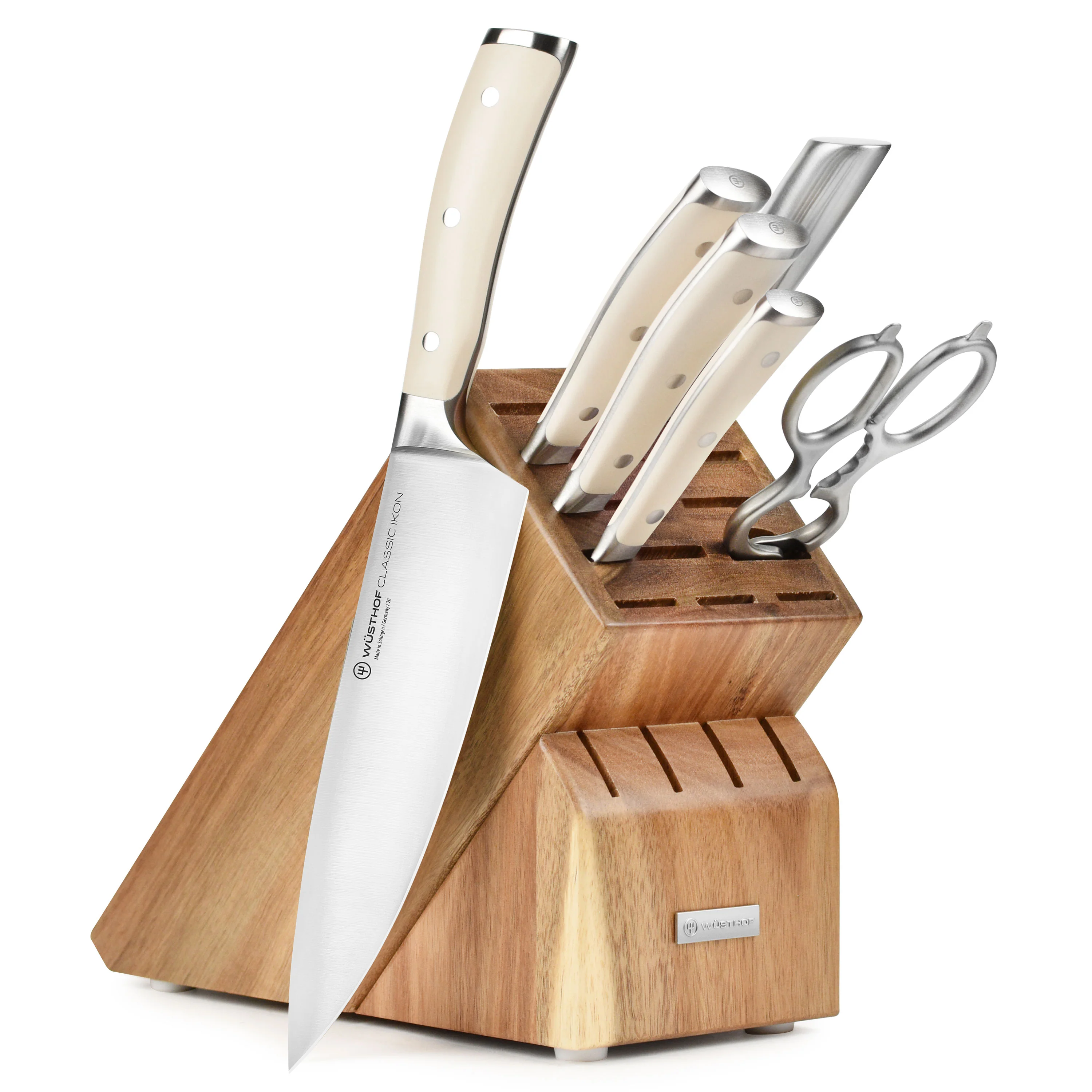 Wusthof Classic Ikon Creme 7 Piece Acacia Knife Block Set - Image 11