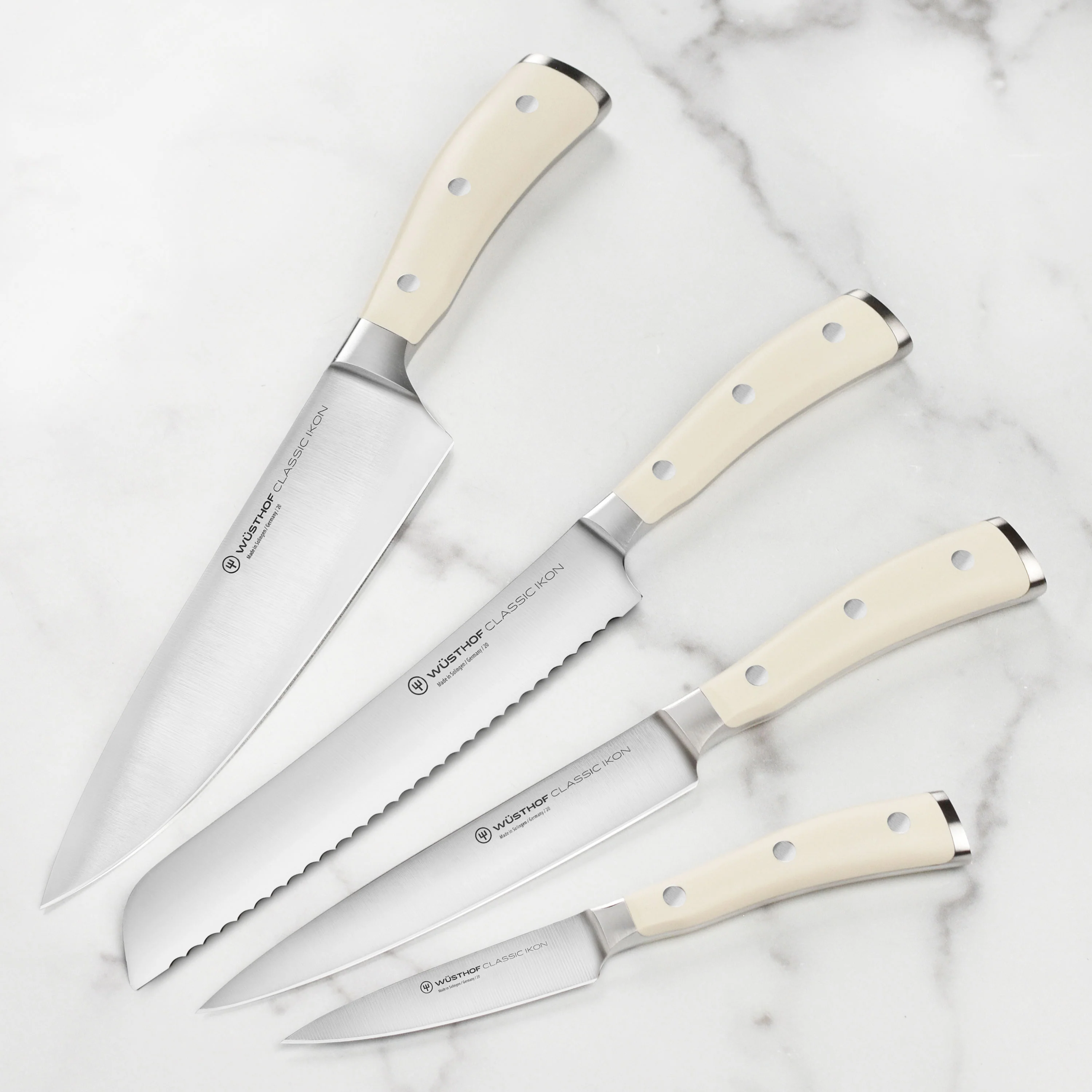 Wusthof Classic Ikon Creme 7 Piece Acacia Knife Block Set - Image 3