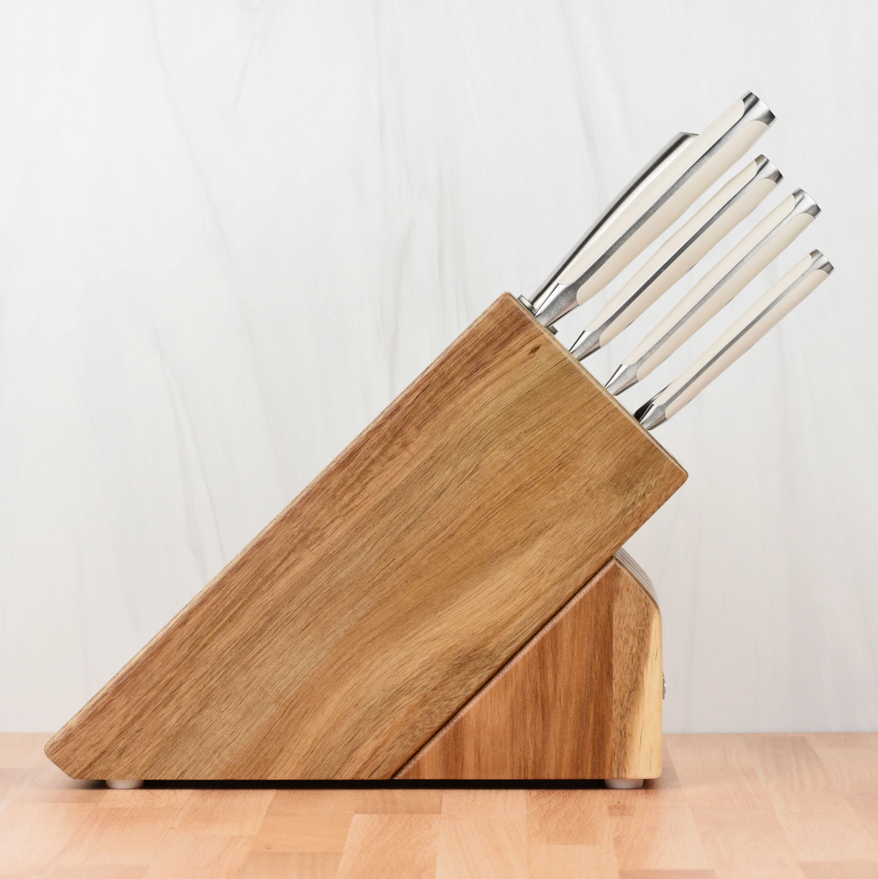 Wusthof Classic Ikon Creme 7 Piece Acacia Knife Block Set - Image 7