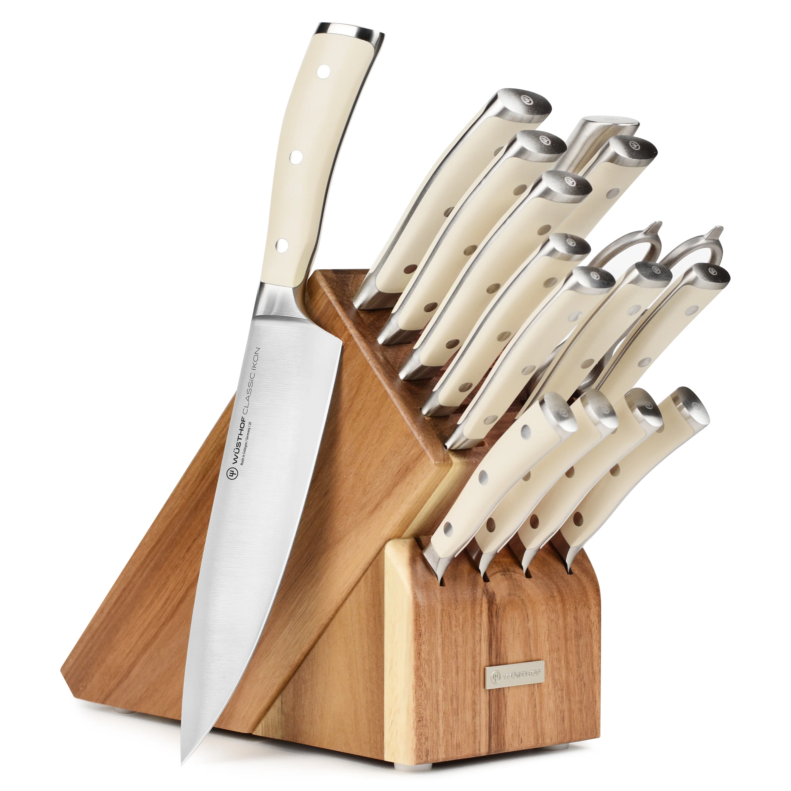 Wusthof Classic Ikon Creme 16 Piece Acacia Knife Block Set - Image 6