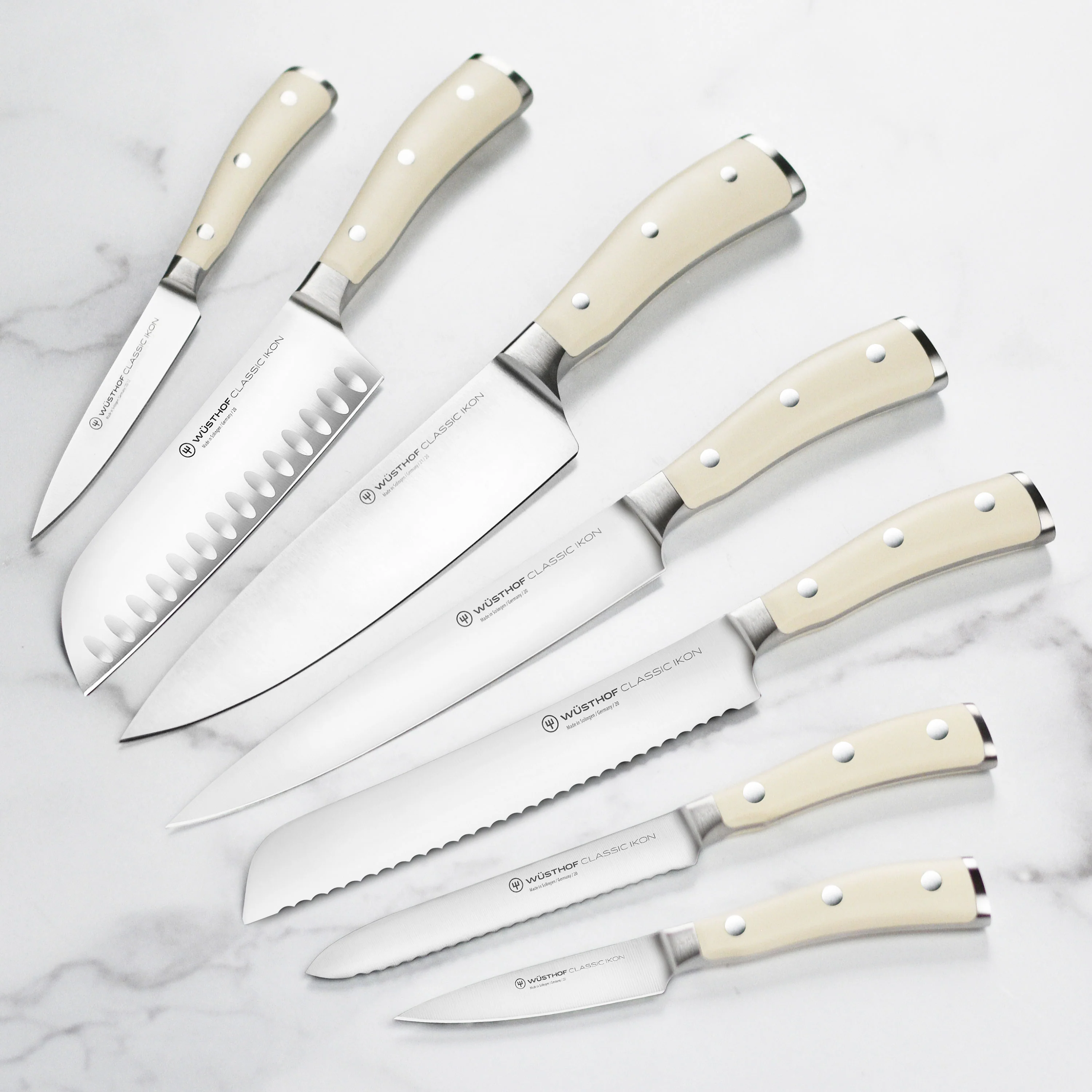 Wusthof Classic Ikon Creme 10 Piece Walnut Knife Block Set - Image 2