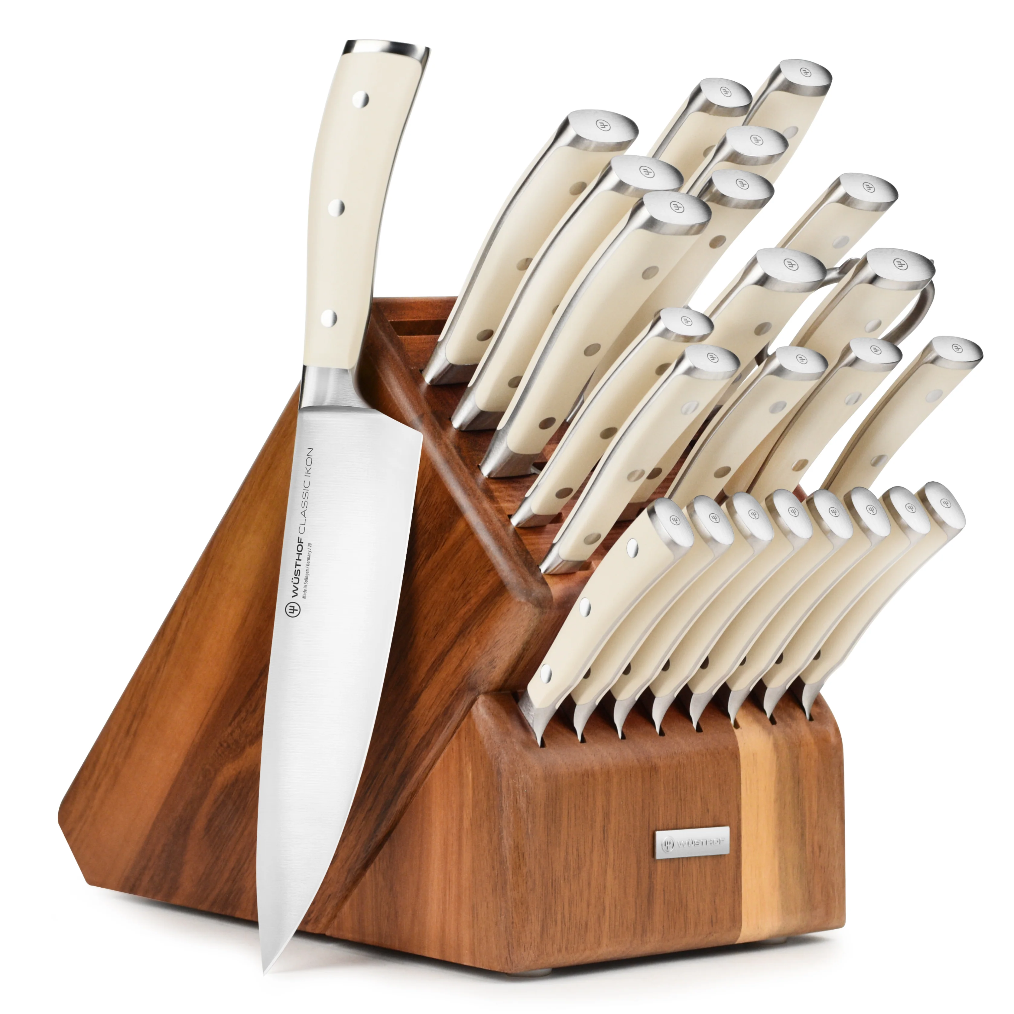 Wusthof Classic Ikon Creme 26 Piece Acacia Knife Block Set - Image 13