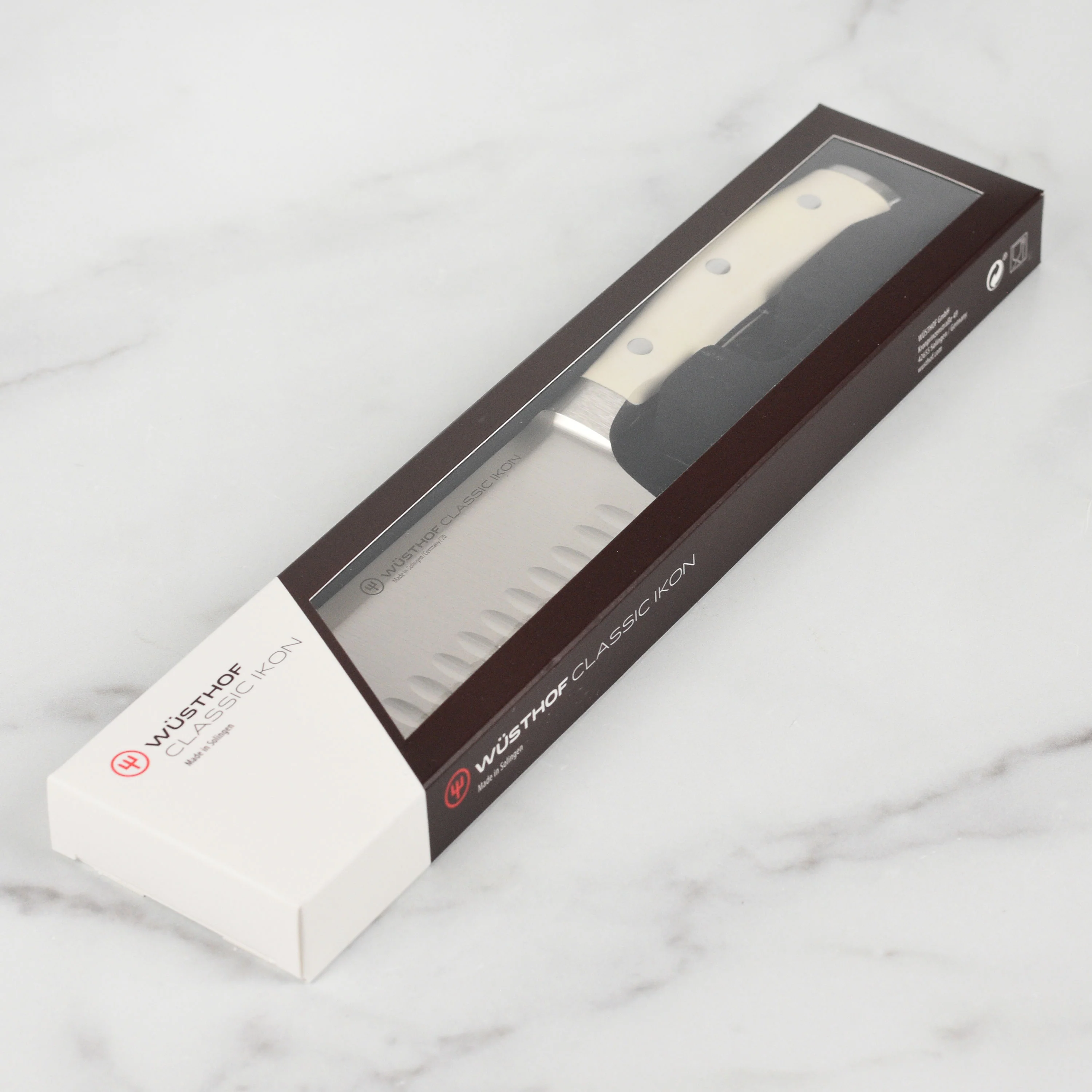 Wusthof Classic Ikon Creme 7" Hollow Edge Nakiri Knife - Image 6