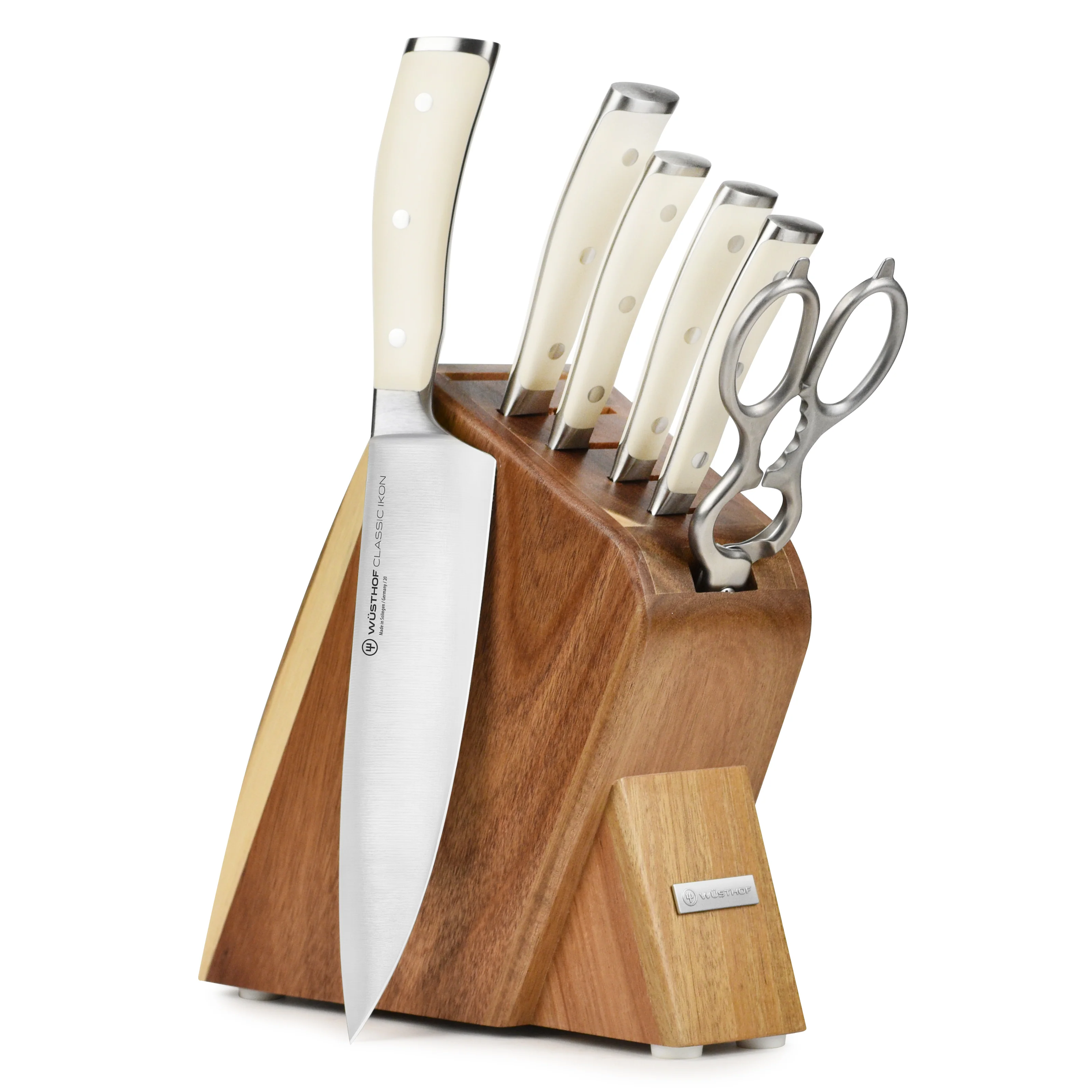 Wusthof Classic Ikon Creme 7 Piece Acacia Slim Knife Block Set - Image 11