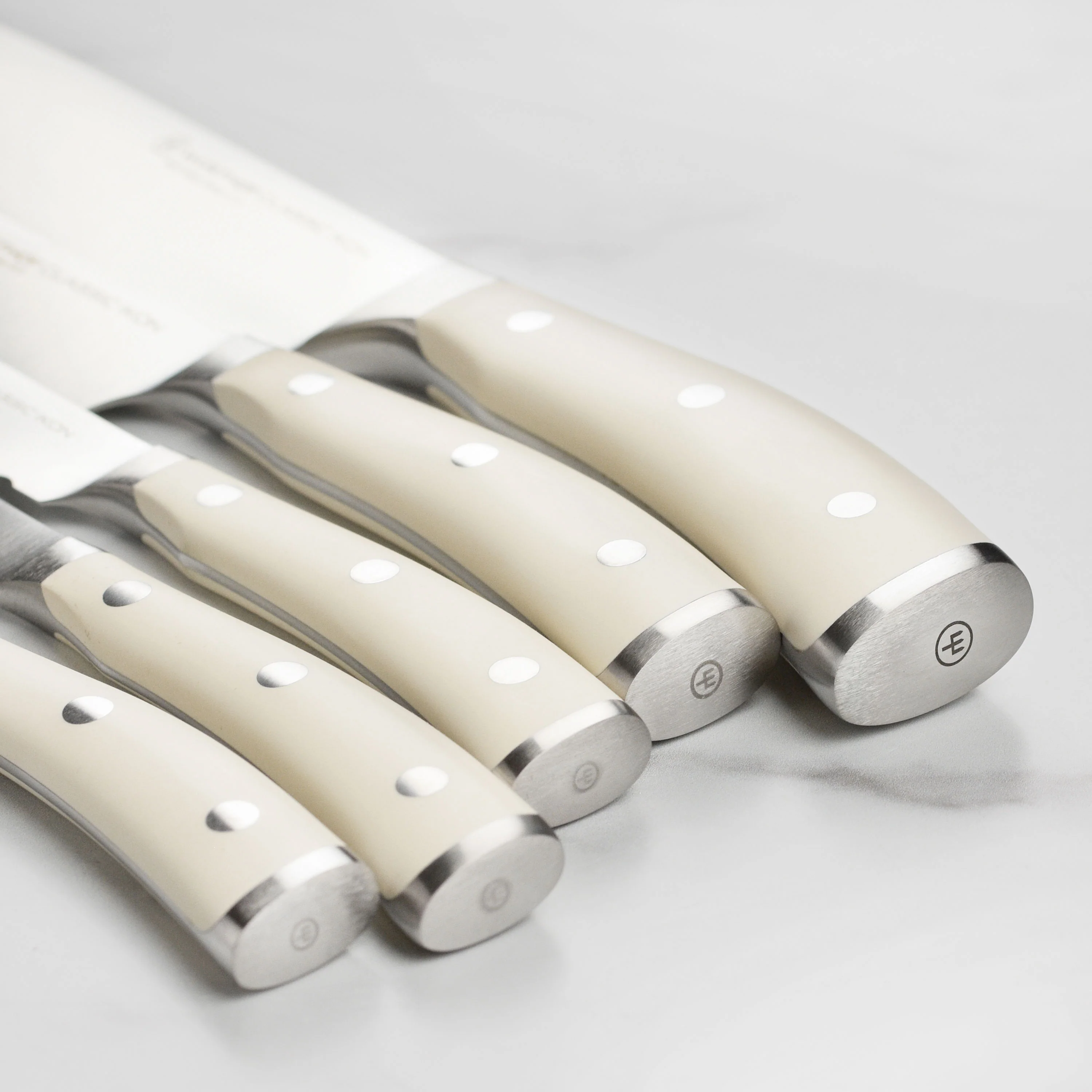 Wusthof Classic Ikon Creme 7 Piece Acacia Slim Knife Block Set - Image 4