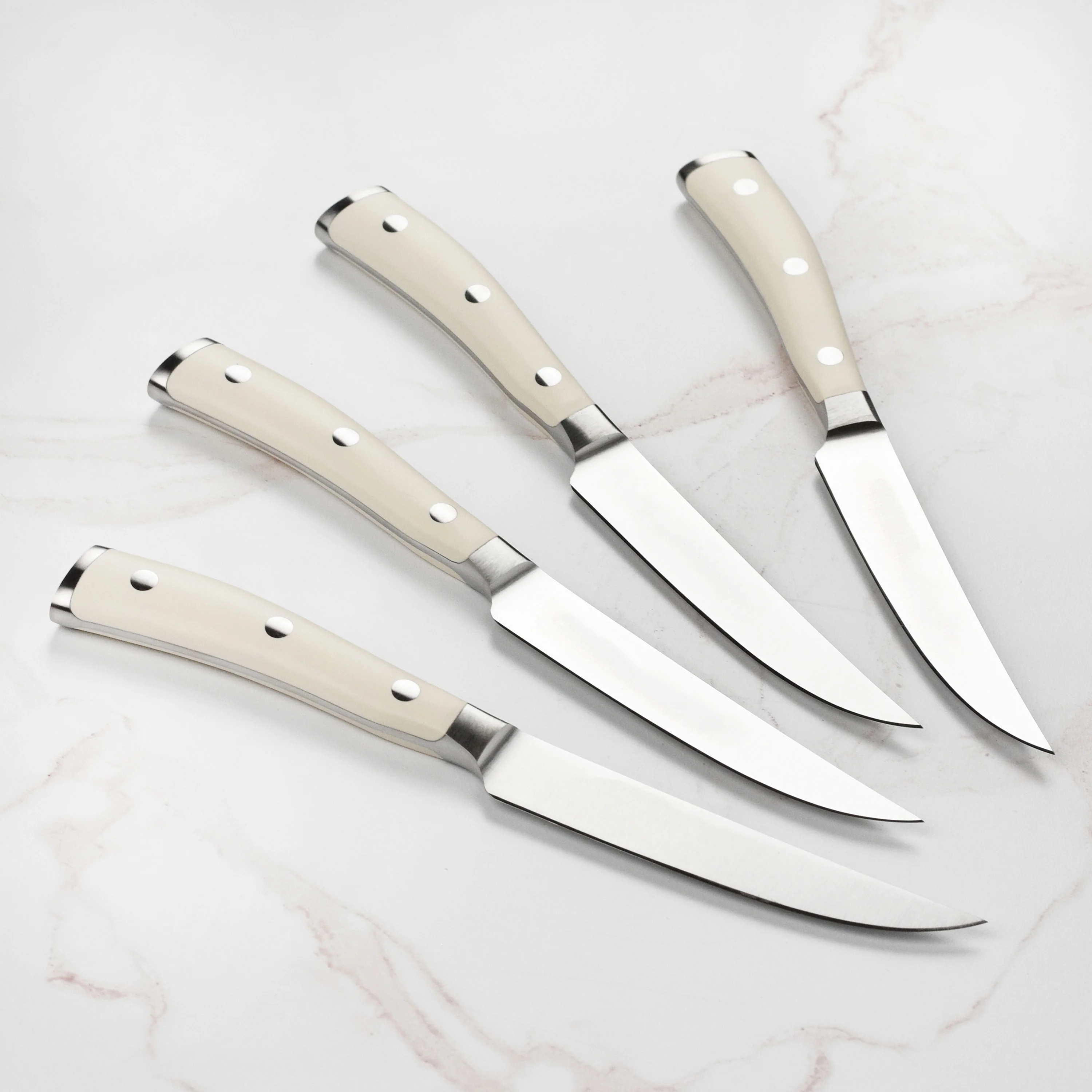Wusthof Classic Ikon Creme 4 Piece Steak Knife Set with Wood Case - Image 7