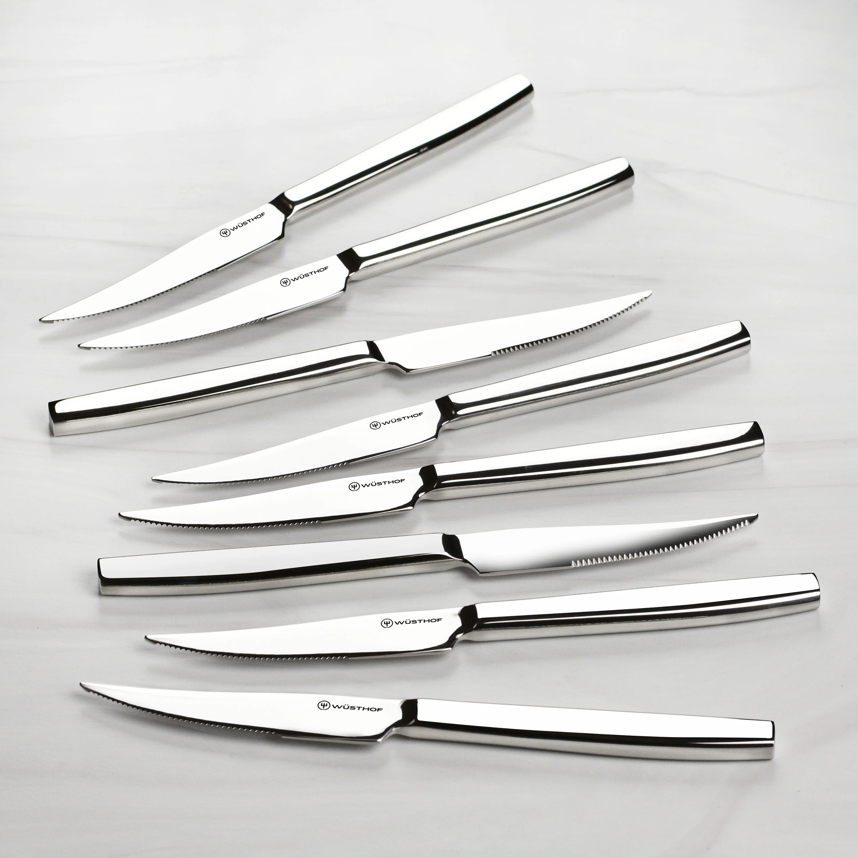Wusthof 8 Piece Stainless Steel Steak Knife Set with Olivewood Case - Image 3