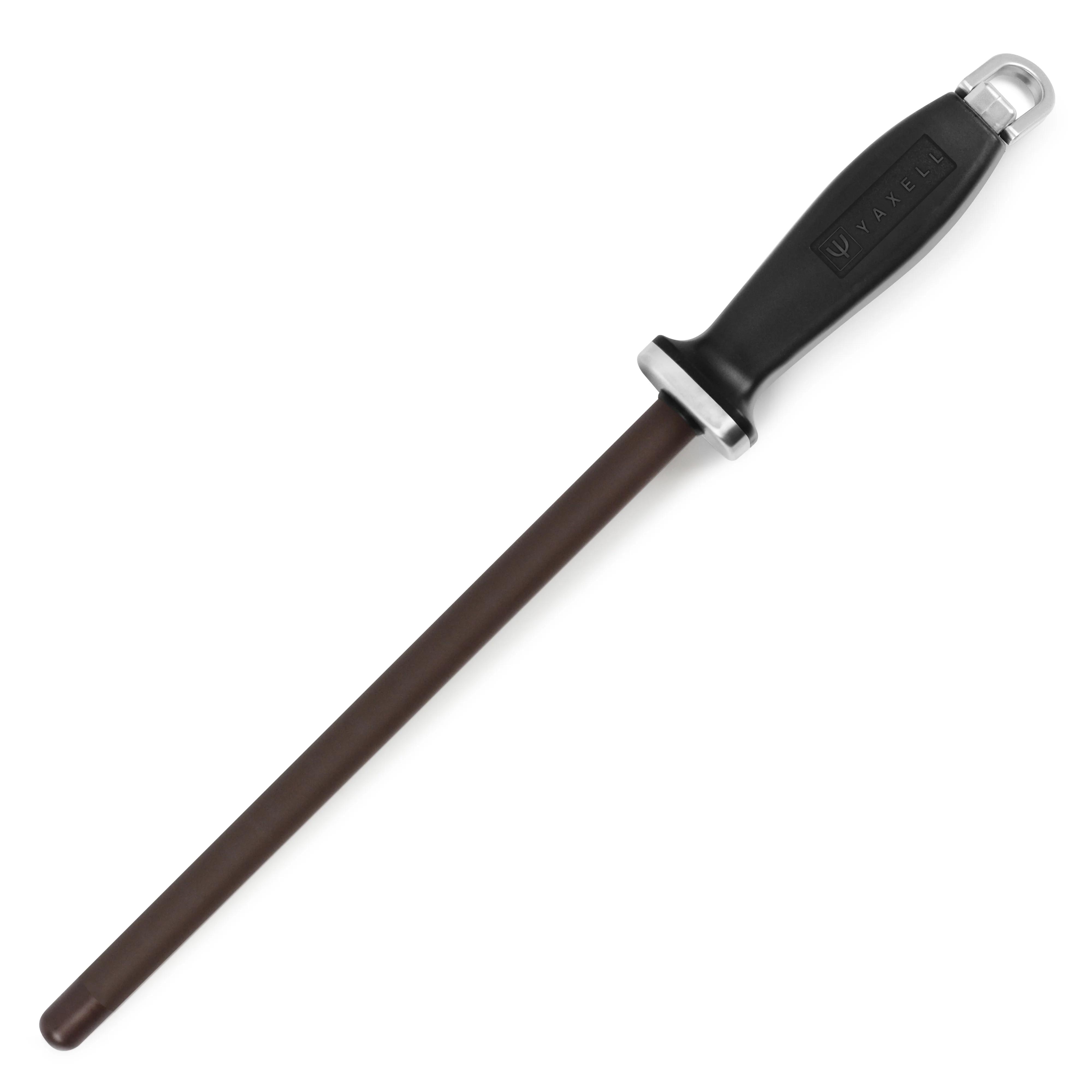 Yaxell 10.5" Reinforced Black Ceramic Sharpening Rod - Image 4