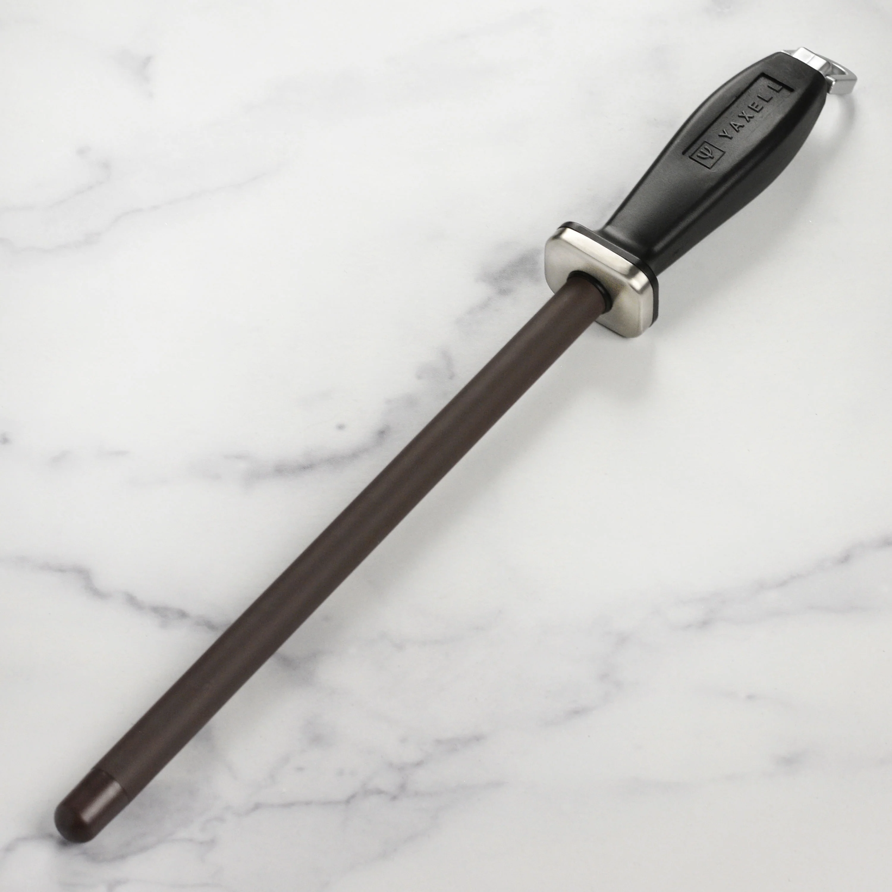 Yaxell 10.5" Reinforced Black Ceramic Sharpening Rod - Image 7