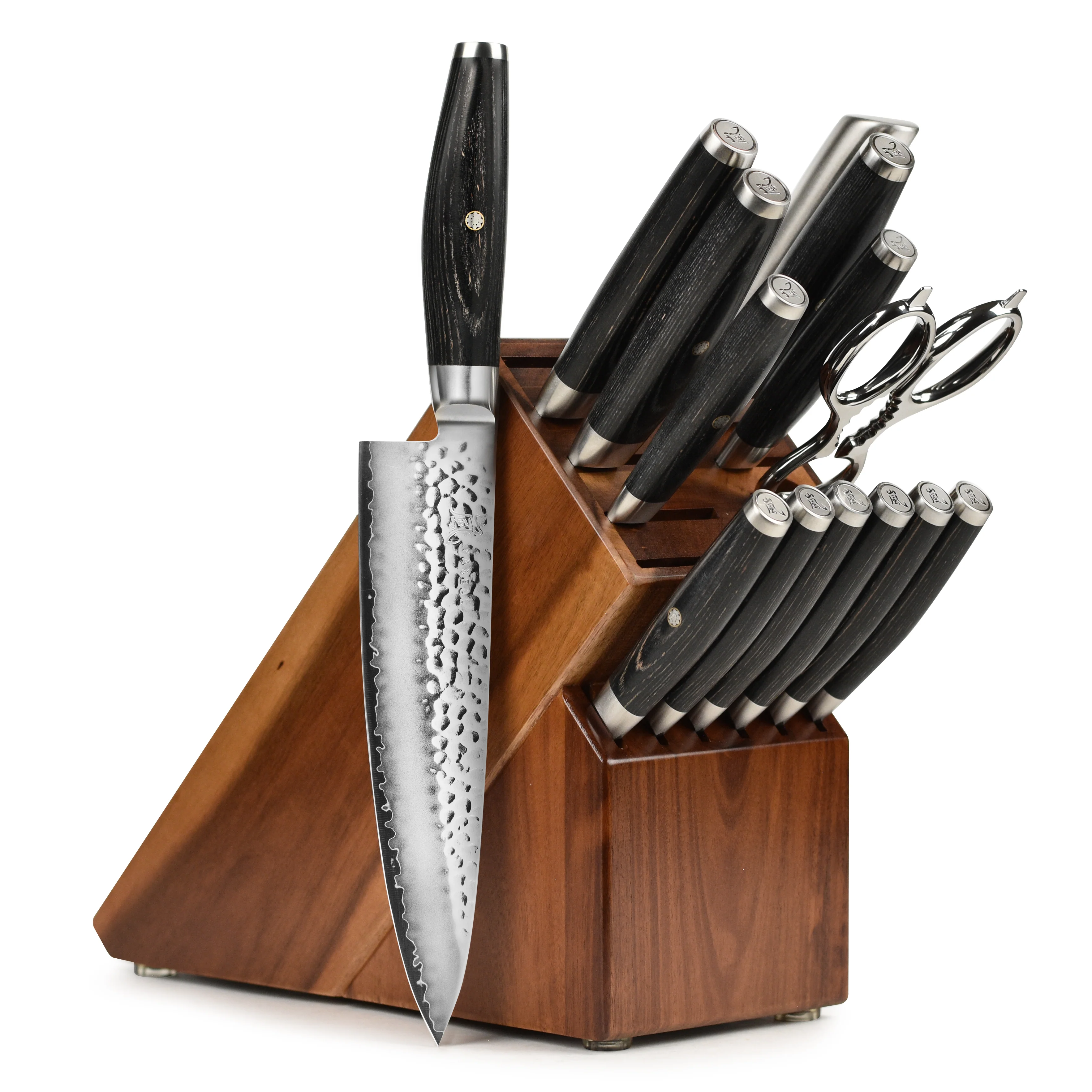 Yaxell Ketu SG2 15 Piece Acacia Knife Block Set - Image 7