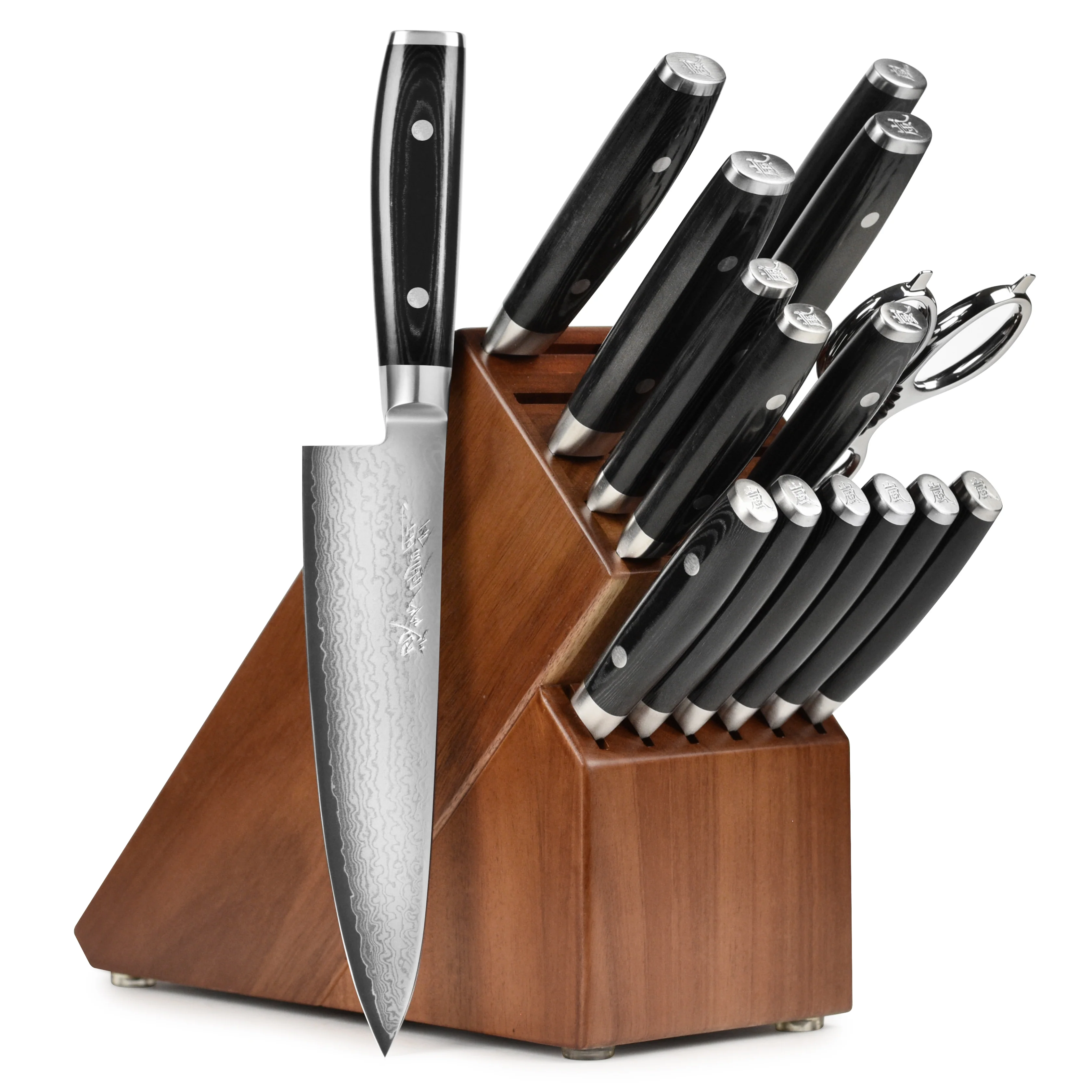 Yaxell Ran Plus 16 Piece Acacia Knife Block Set - Image 6