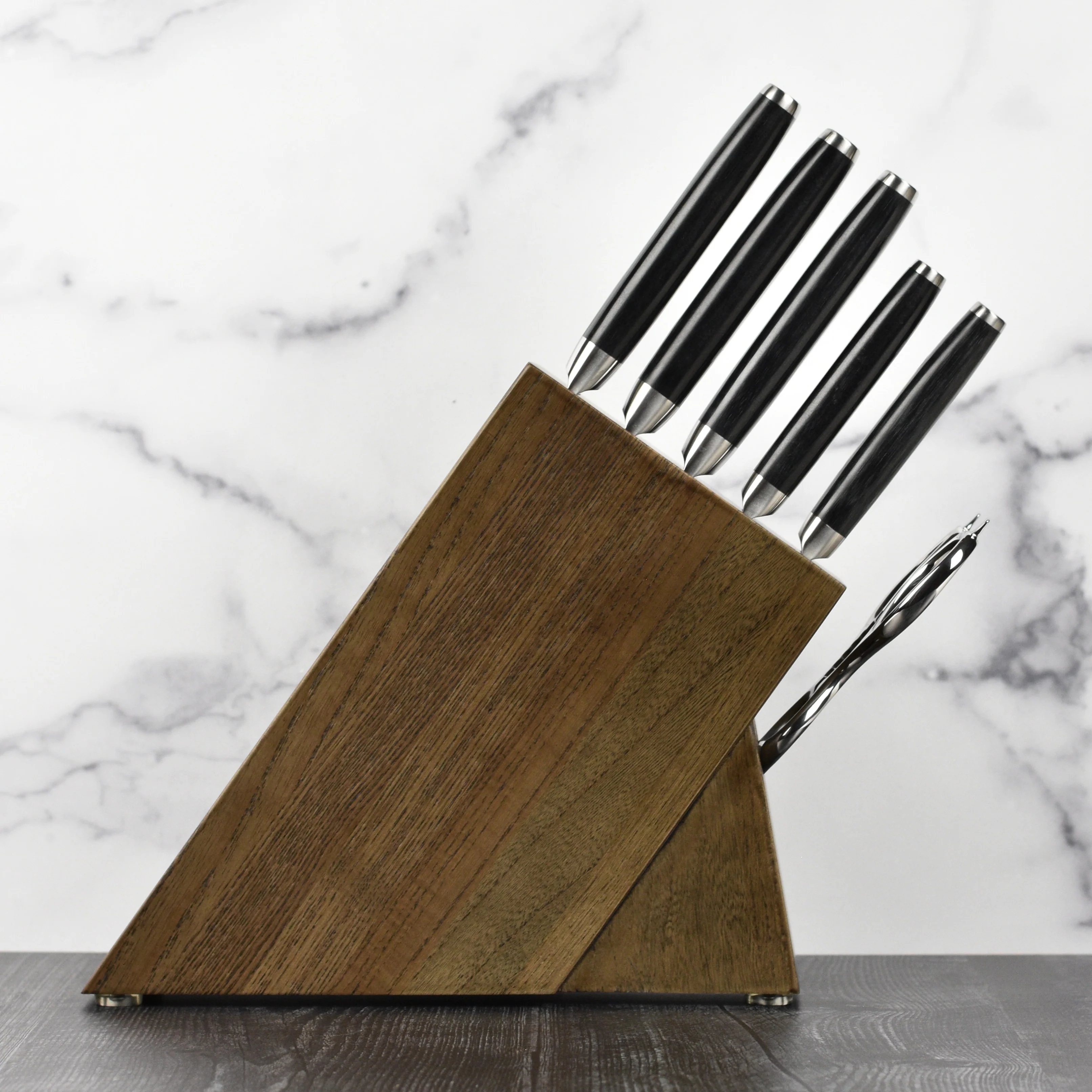 Yaxell Ran Plus 7 Piece Dark Ash Slim Knife Block Set - Image 7