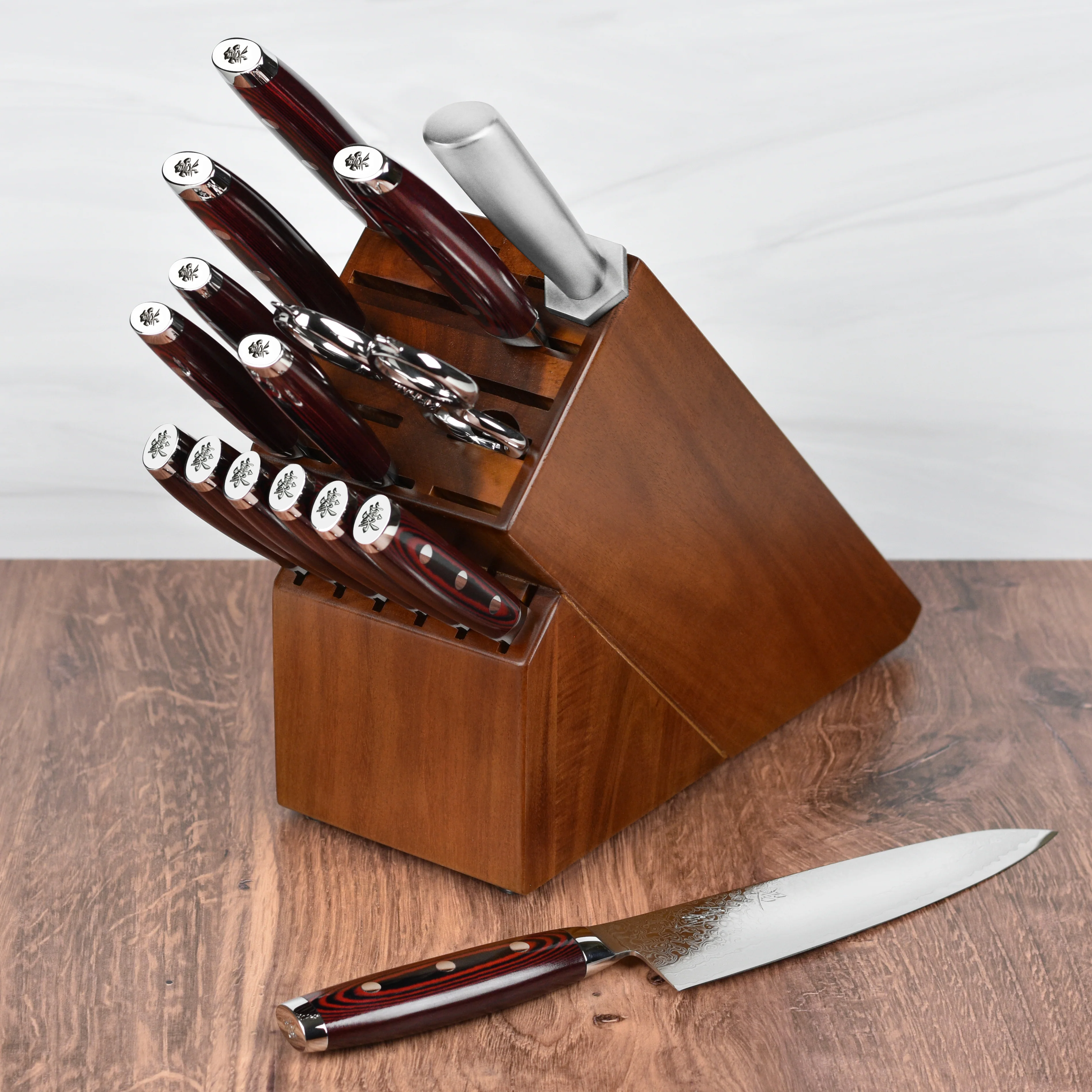 Yaxell Super Gou SG2 16 Piece Acacia Knife Block Set - Image 3