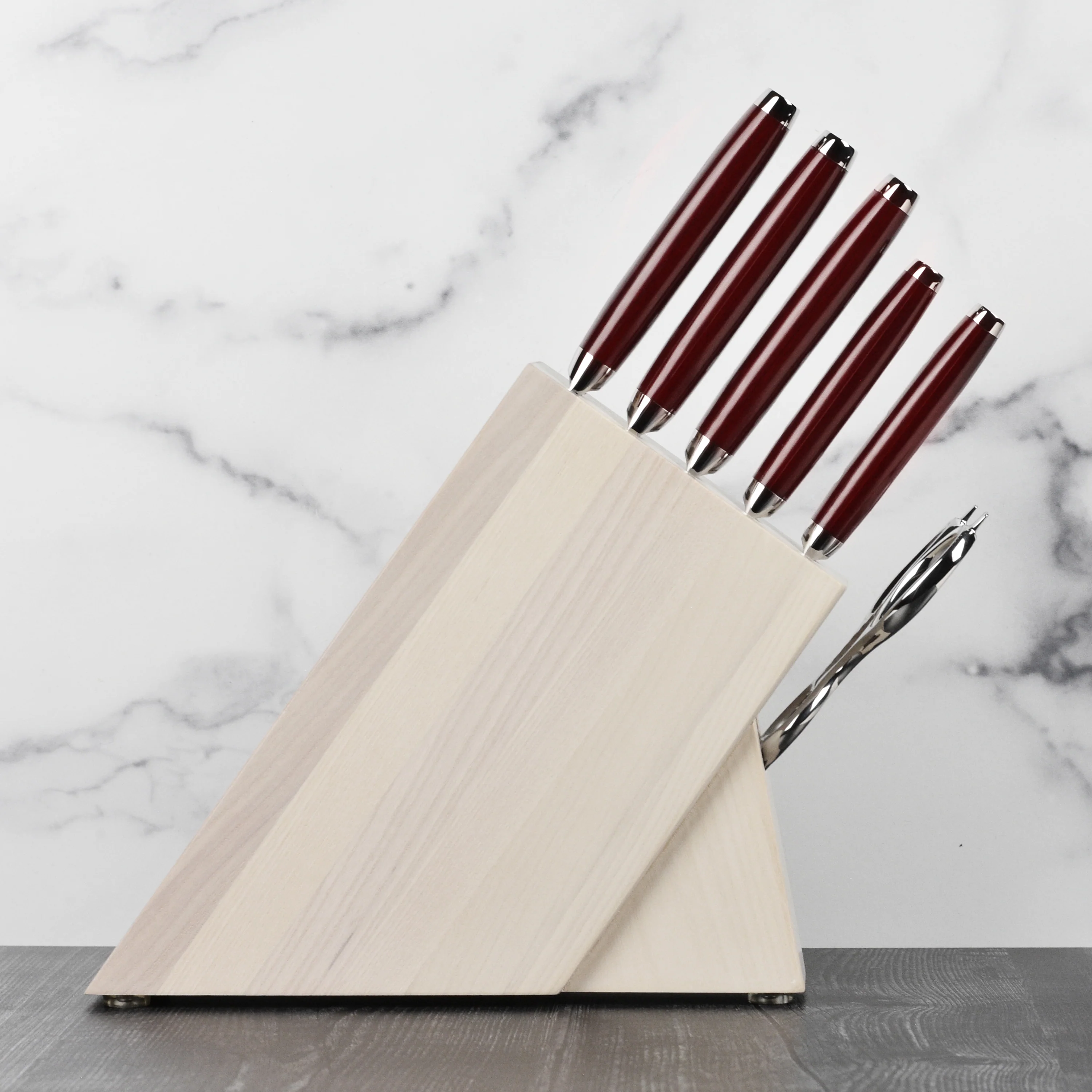 Yaxell Super Gou SG2 7 Piece Gray Ash Slim Knife Block Set - Image 8