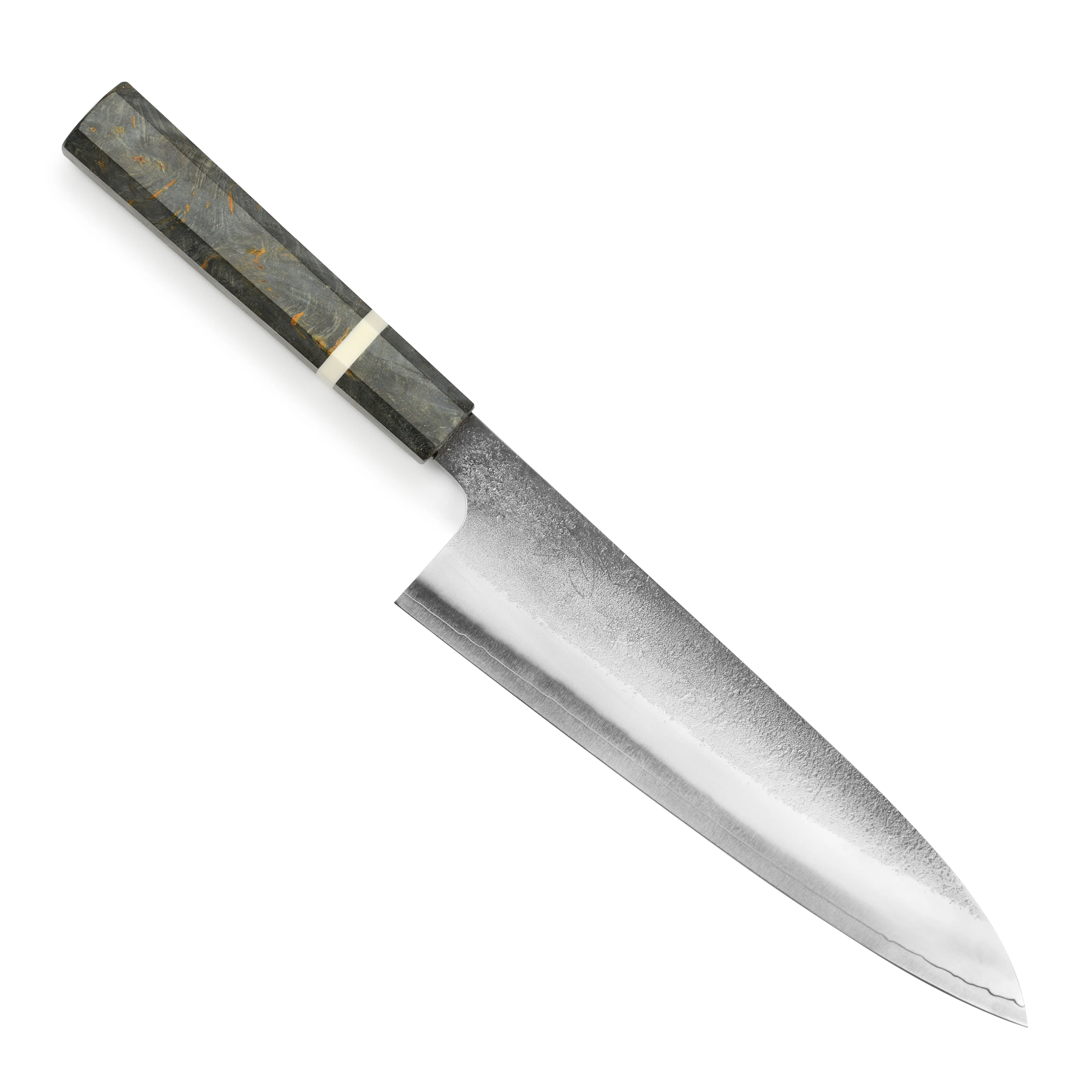 Yoshikane SKD Nashiji Stainless Clad 8.25" Gyuto, Extra Tall - Image 5