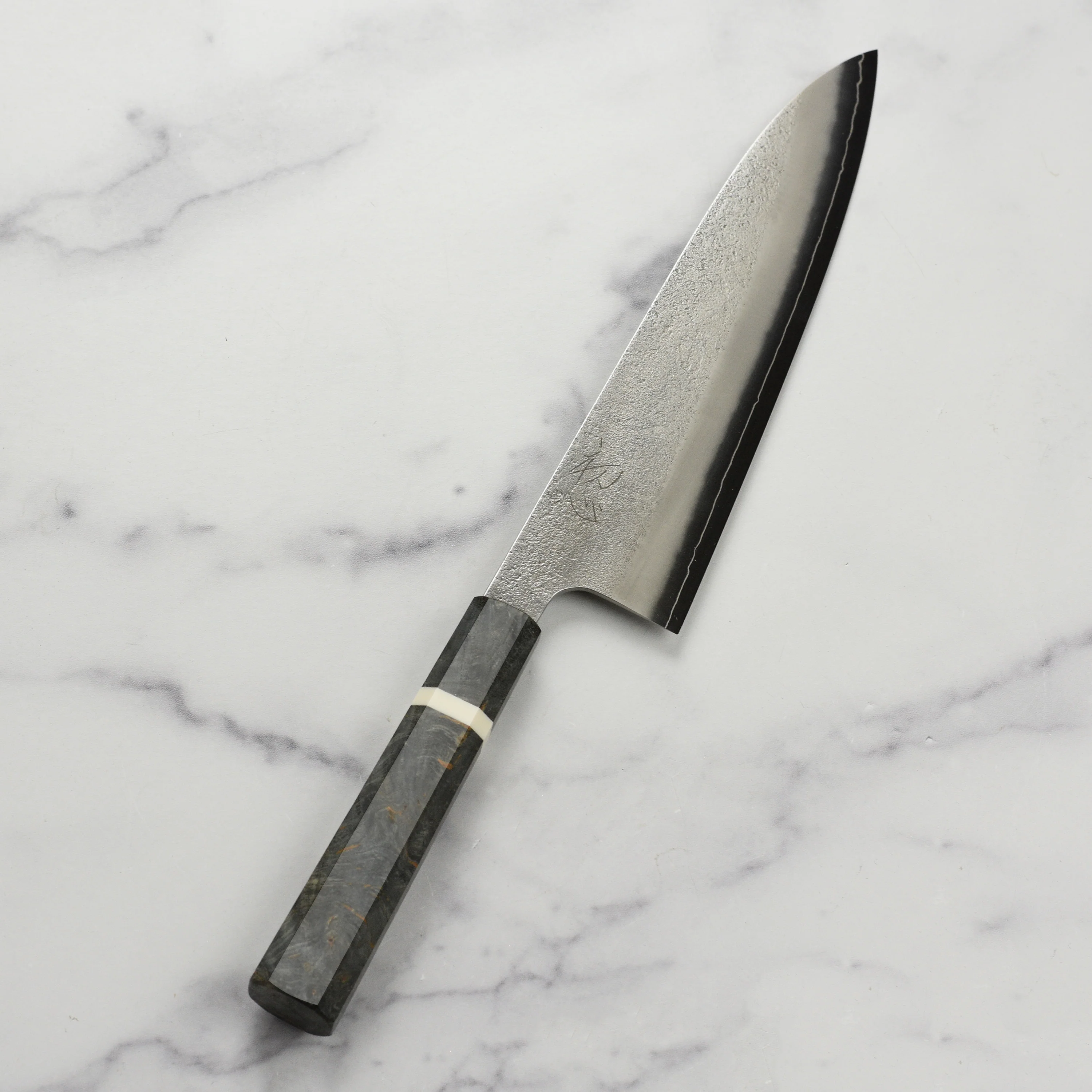 Yoshikane SKD Nashiji Stainless Clad 8.25" Gyuto, Extra Tall - Image 8