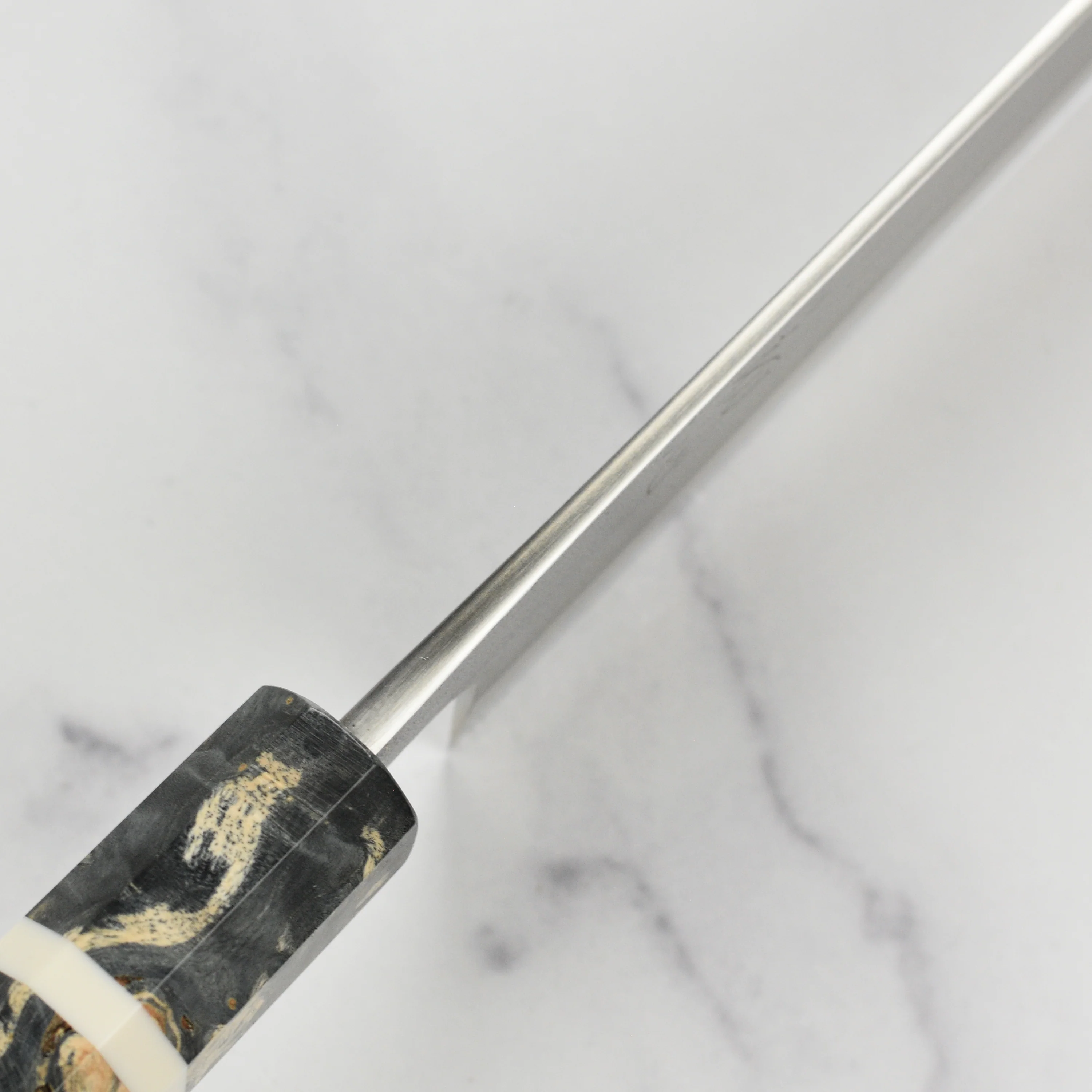 Yoshikane SKD Nashiji Stainless Clad 9.4" Gyuto, Extra Tall - Image 3