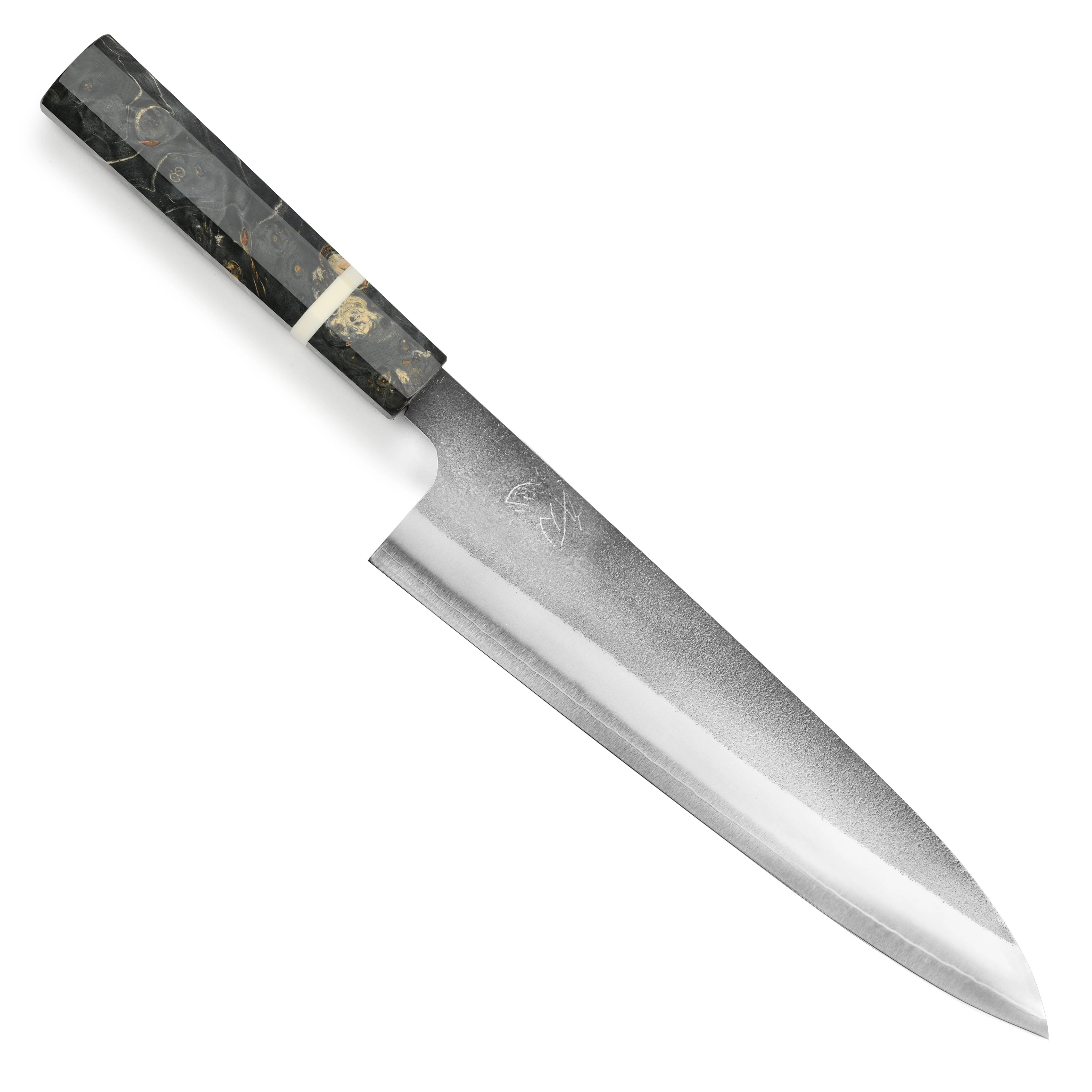 Yoshikane SKD Nashiji Stainless Clad 9.4" Gyuto, Extra Tall - Image 5