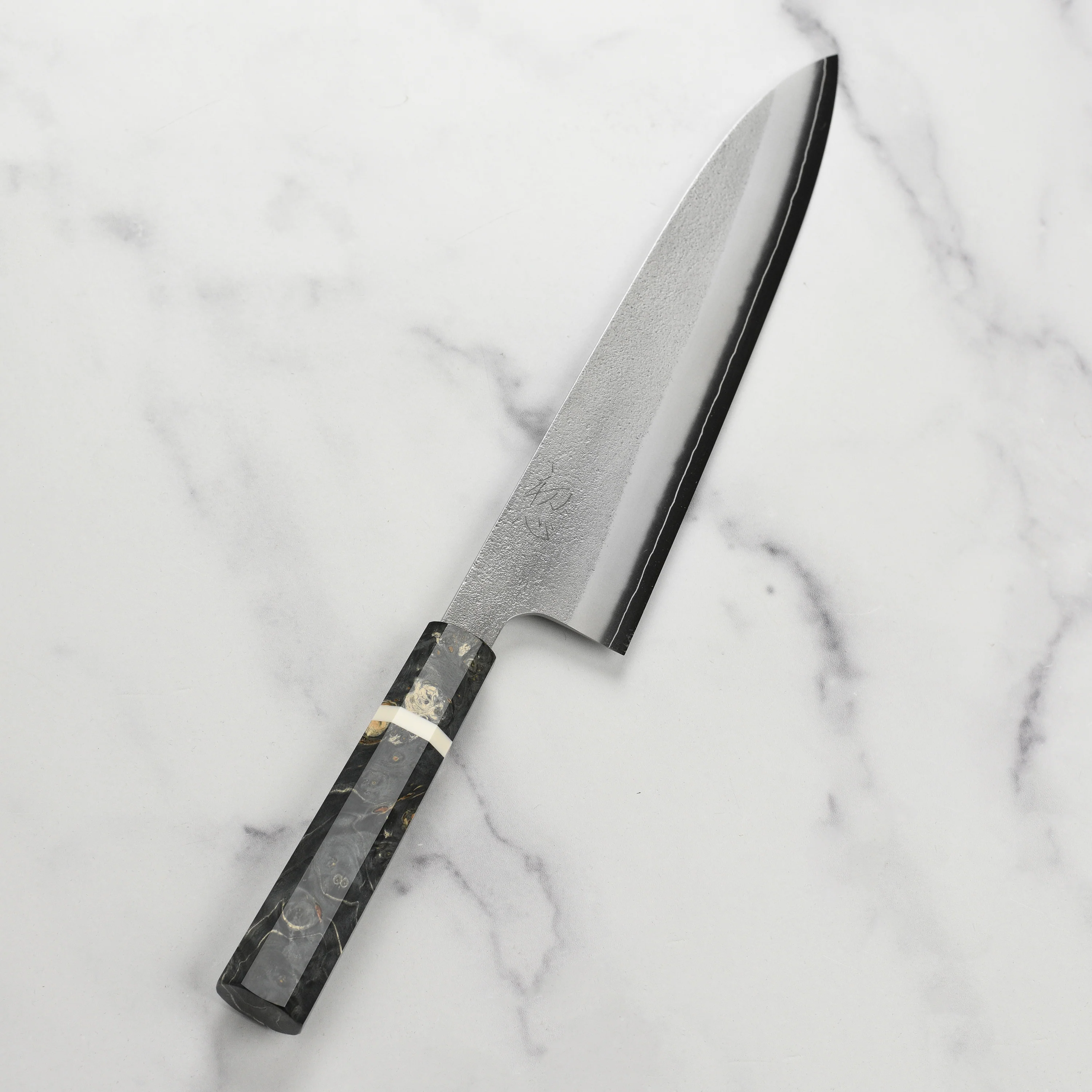 Yoshikane SKD Nashiji Stainless Clad 9.4" Gyuto, Extra Tall - Image 8