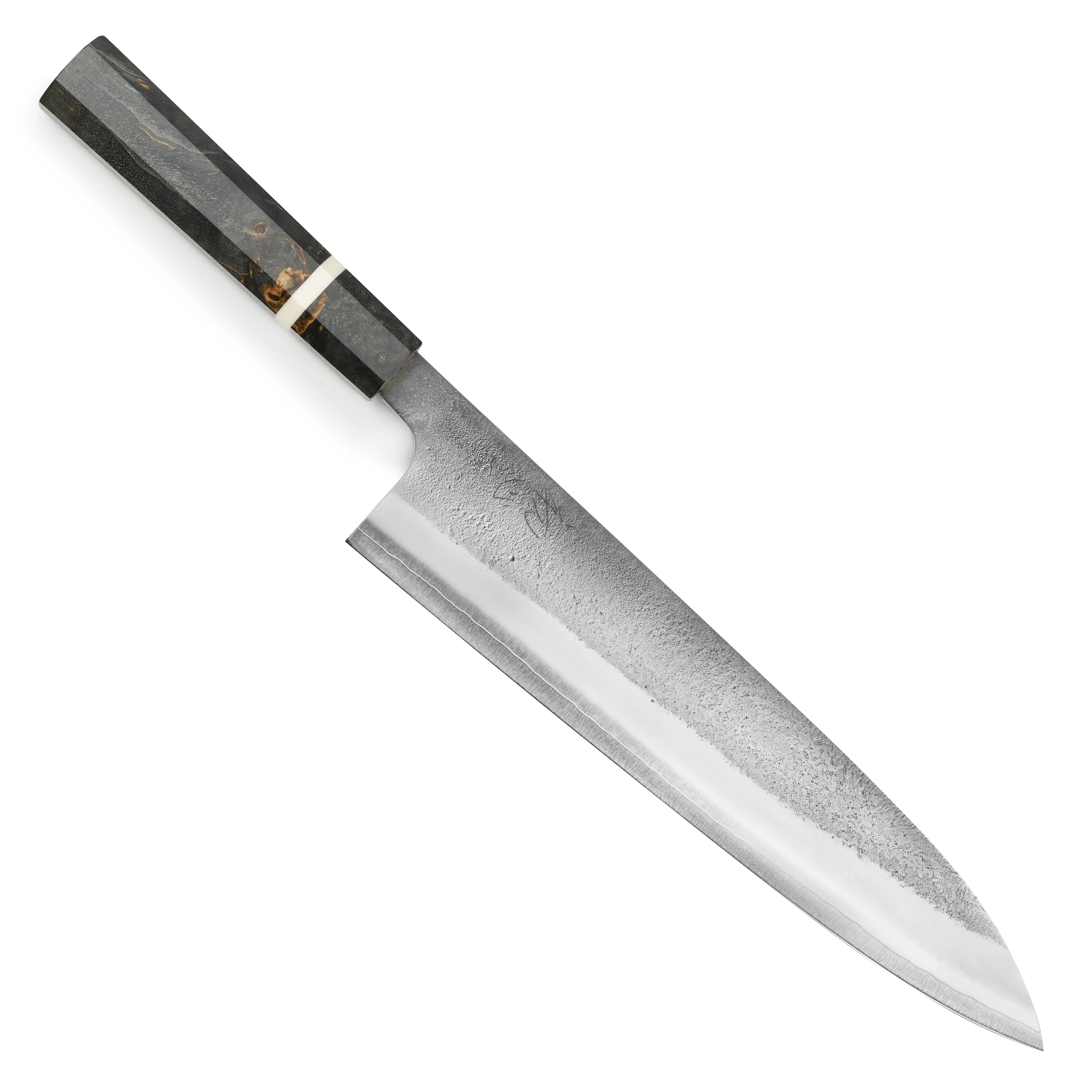 Yoshikane SKD Nashiji Stainless Clad 10.6" Gyuto, Extra Tall - Image 5