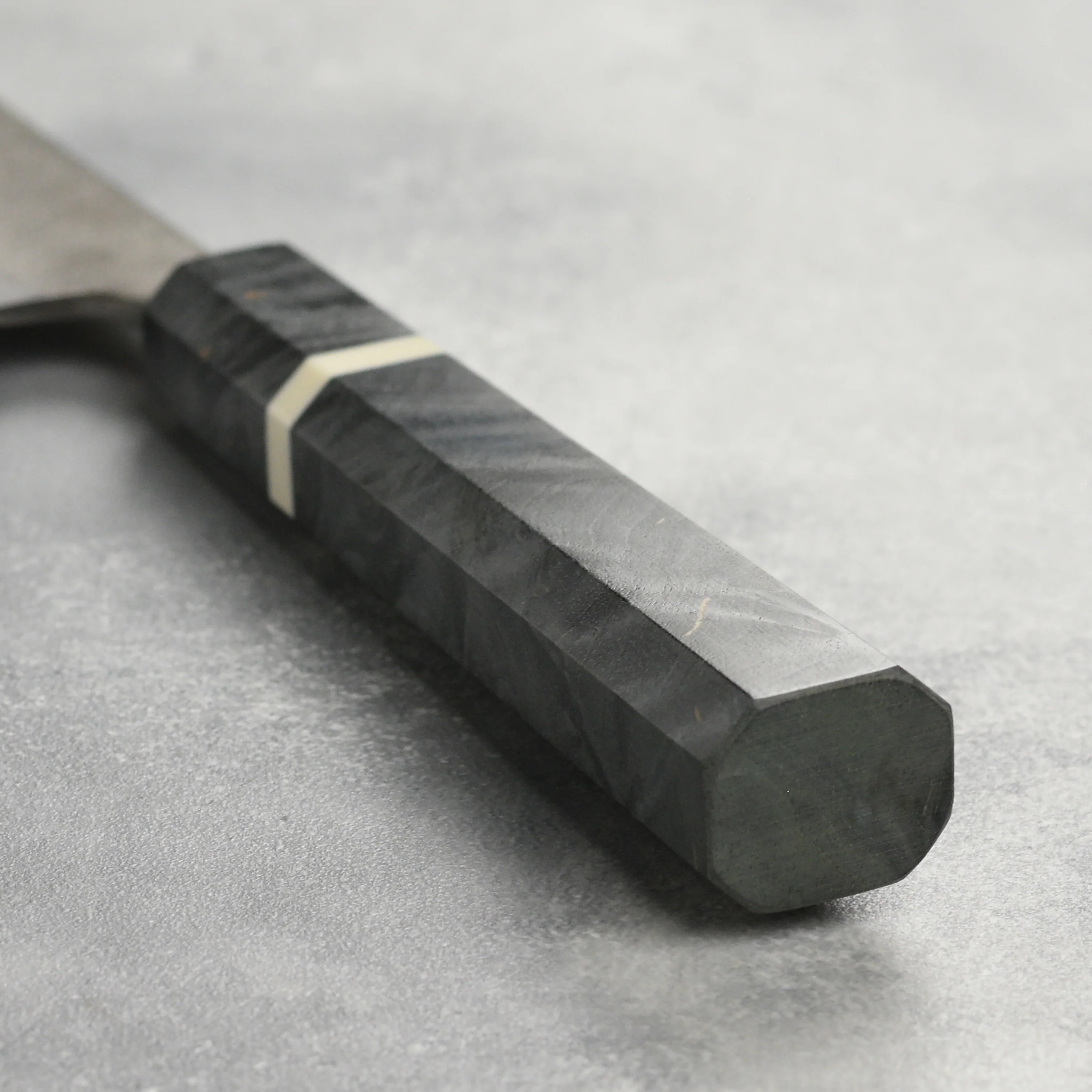 Yoshikane SKD Nashiji Stainless Clad 8.25" Gyuto, Stabilized Birch - Image 2