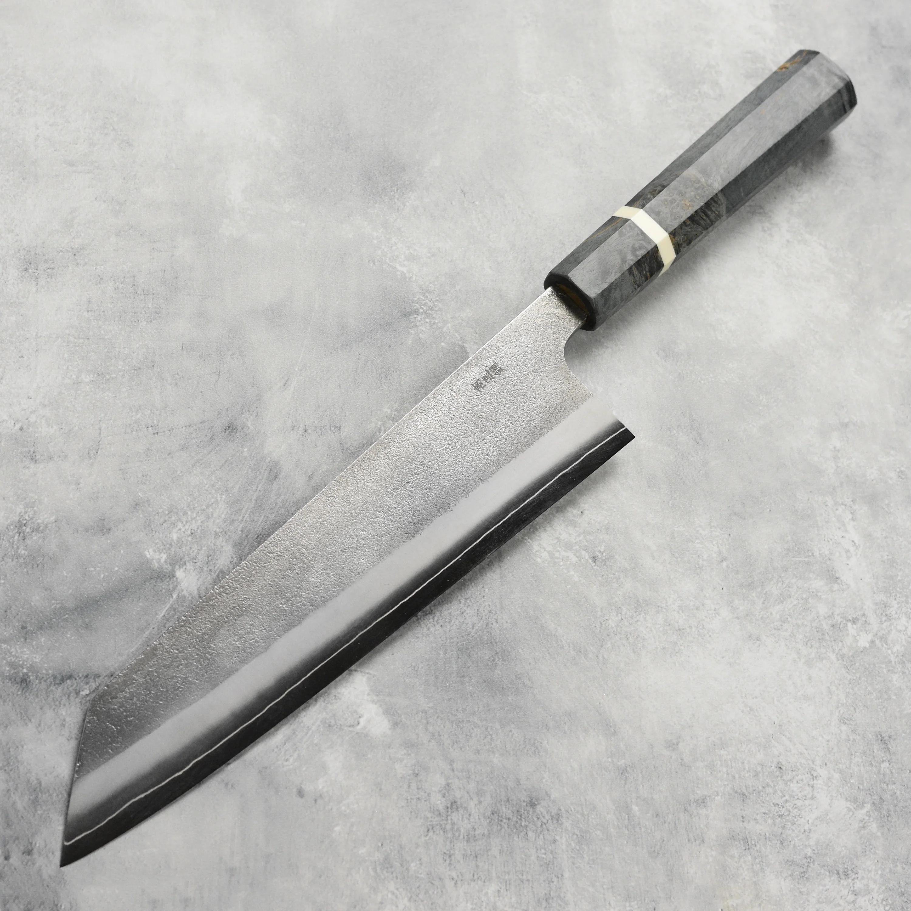 Yoshikane SKD Nashiji Stainless Clad 9.4" Kiritsuke, Stabilized Birch - Image 6