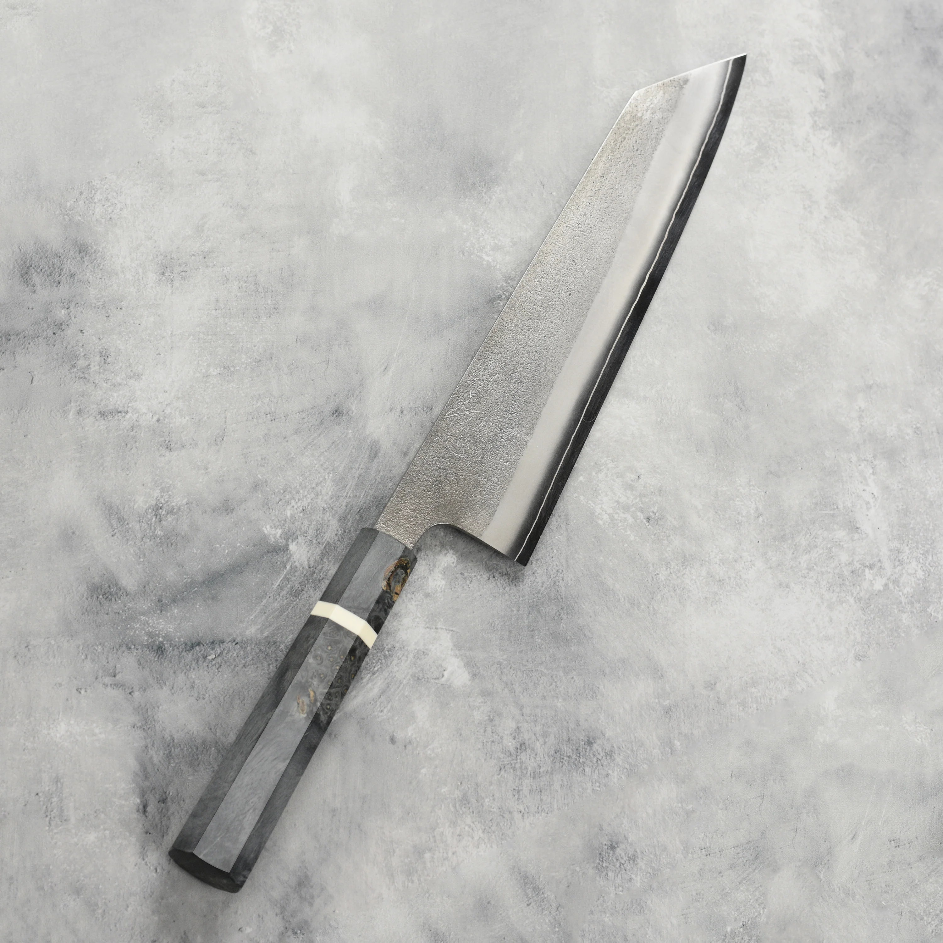 Yoshikane SKD Nashiji Stainless Clad 9.4" Kiritsuke, Stabilized Birch - Image 8