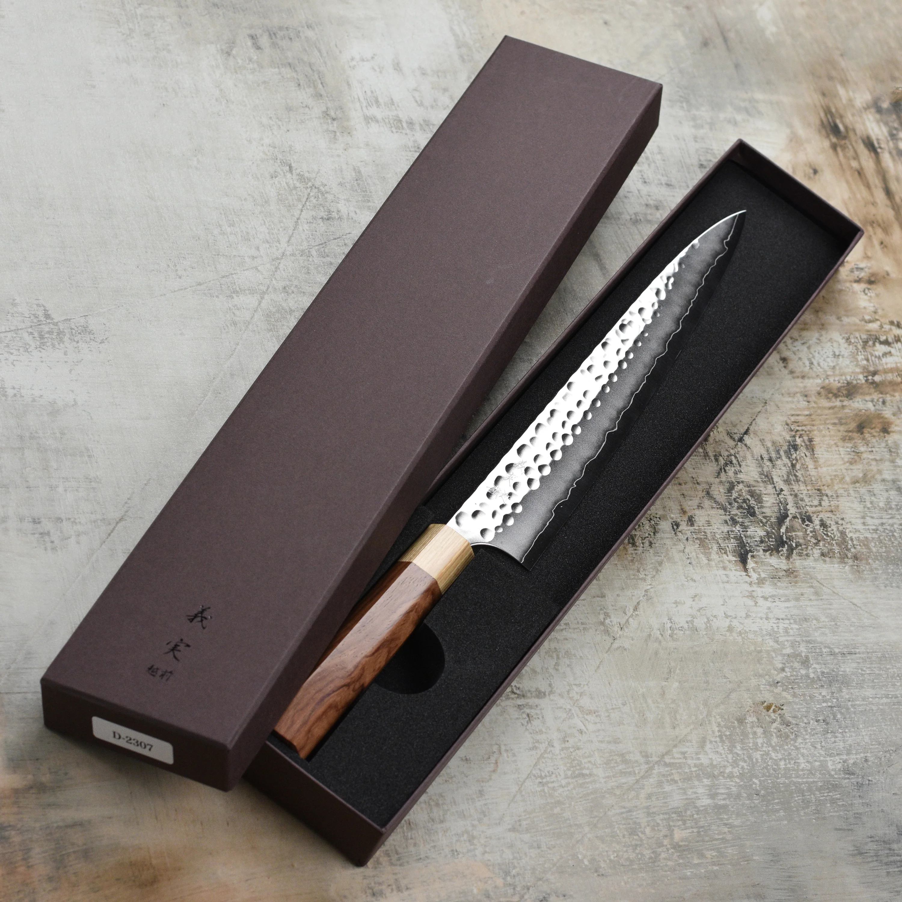 Yoshimi Kato Forged Ginsan Stainless Clad 10.6" Sujihiki - Image 3