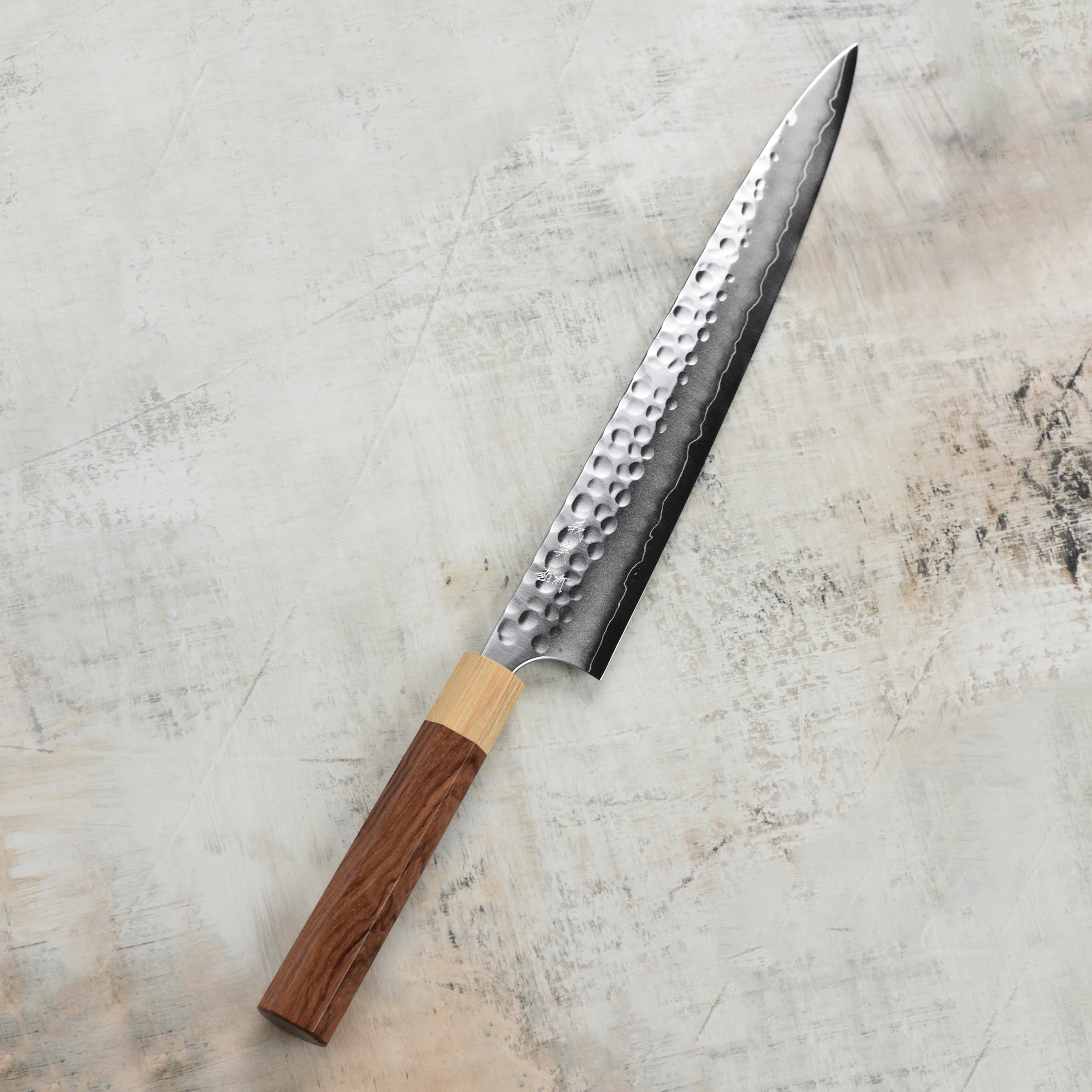 Yoshimi Kato Forged Ginsan Stainless Clad 10.6" Sujihiki - Image 7