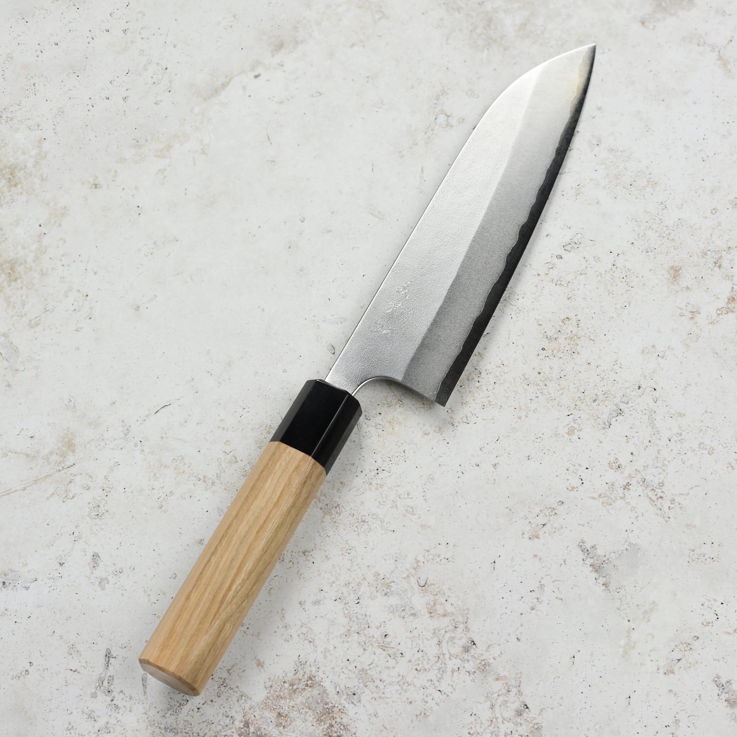 Yoshimi Kato Aogami Super Nashiji Stainless Clad 6.7" Santoku - Image 6