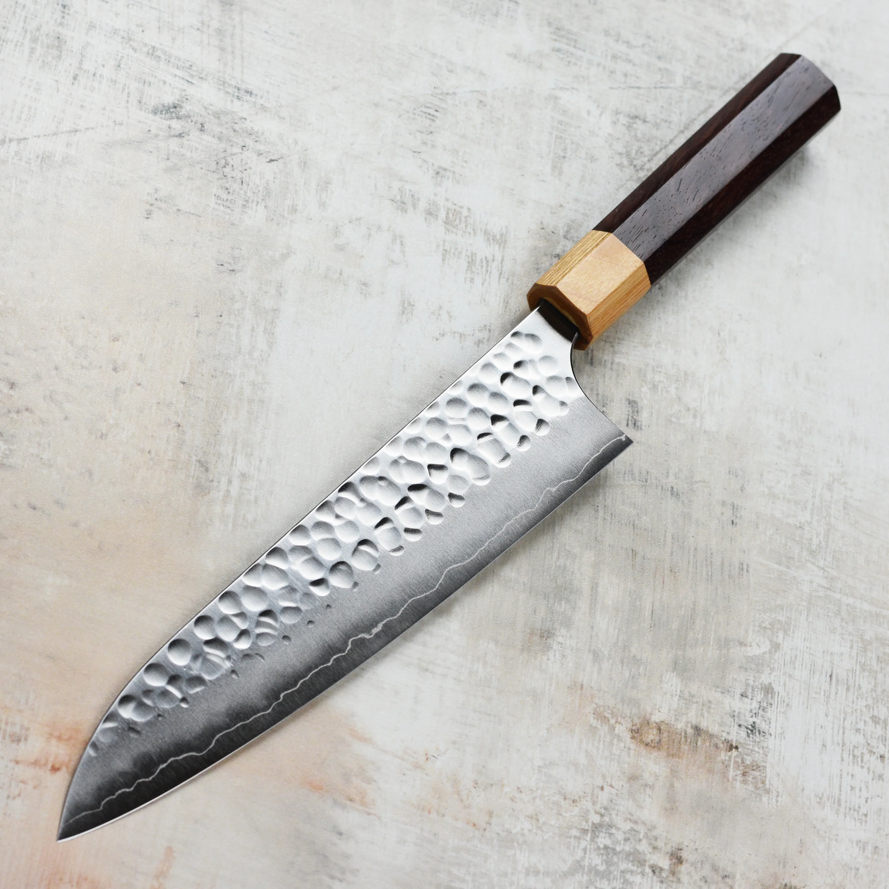 Yoshimi Kato Forged Ginsan Stainless Clad 8.25" Gyuto - Image 6