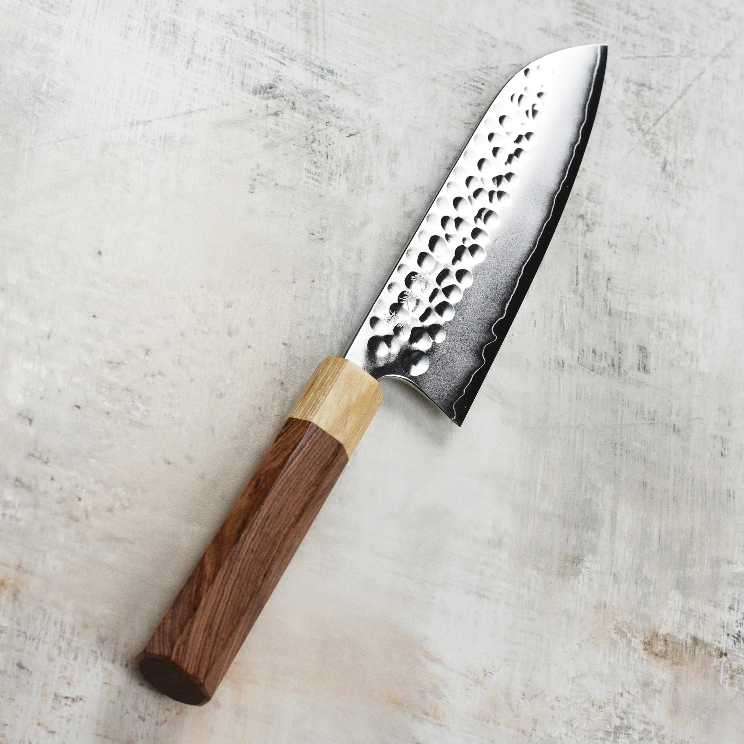 Yoshimi Kato Forged Ginsan Stainless Clad 6.7" Santoku - Image 6
