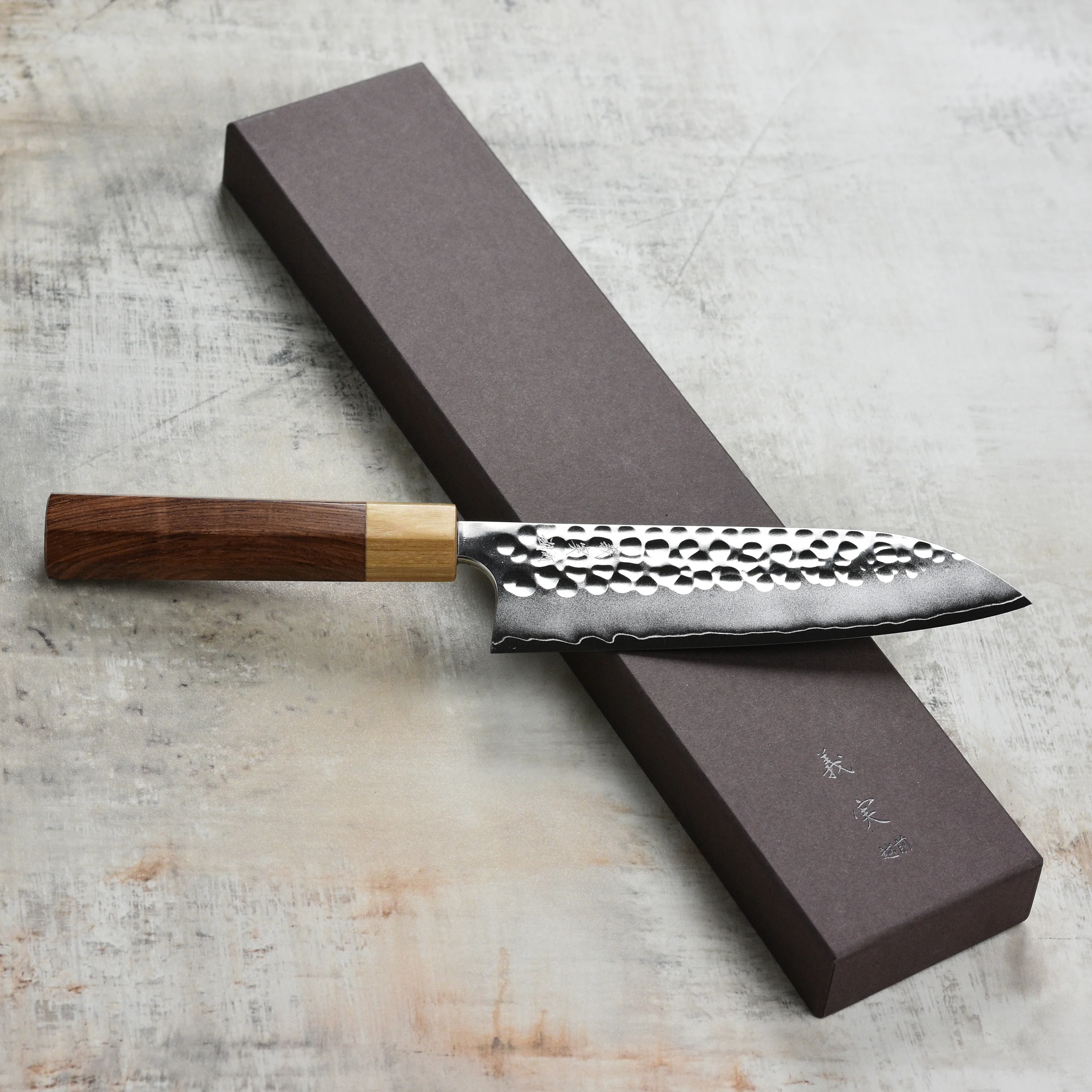 Yoshimi Kato Forged Ginsan Stainless Clad 6.7" Santoku - Image 7