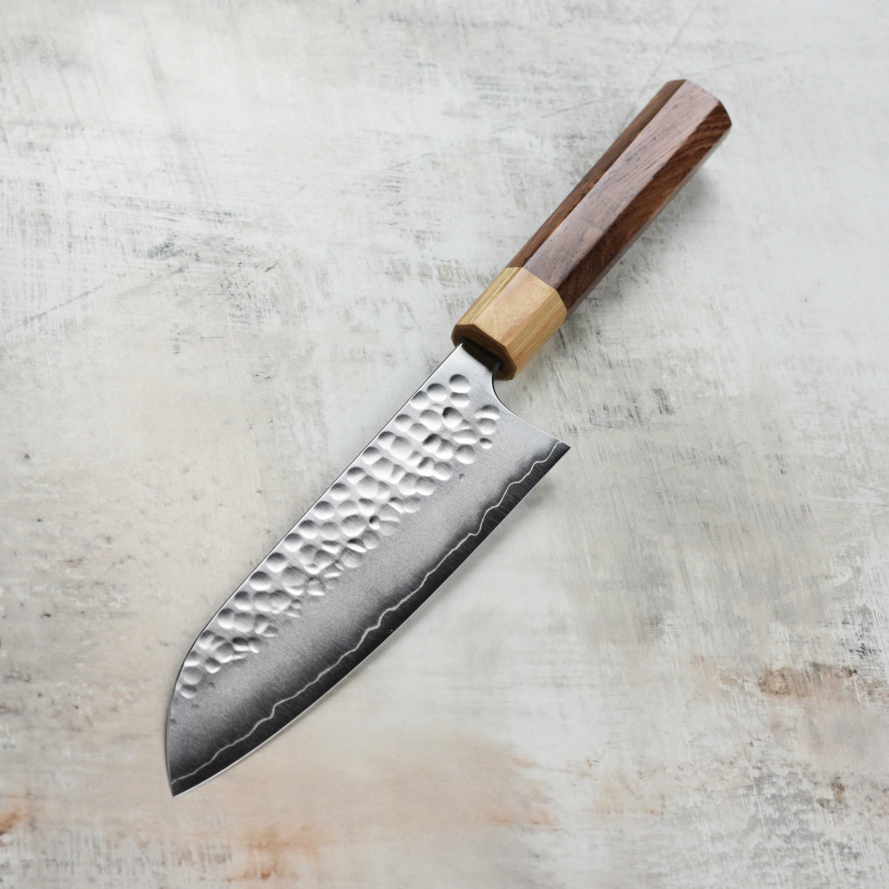 Yoshimi Kato Forged Ginsan Stainless Clad 6.7" Santoku - Image 8