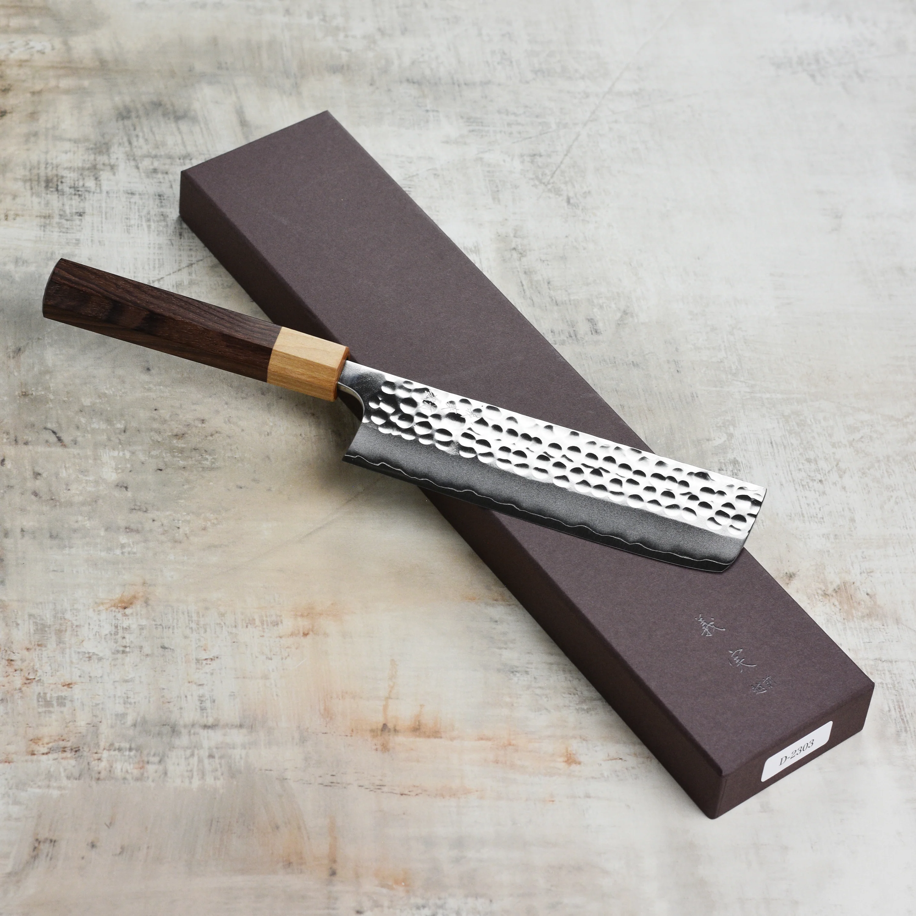 Yoshimi Kato Forged Ginsan Stainless Clad 6.5" Nakiri - Image 4