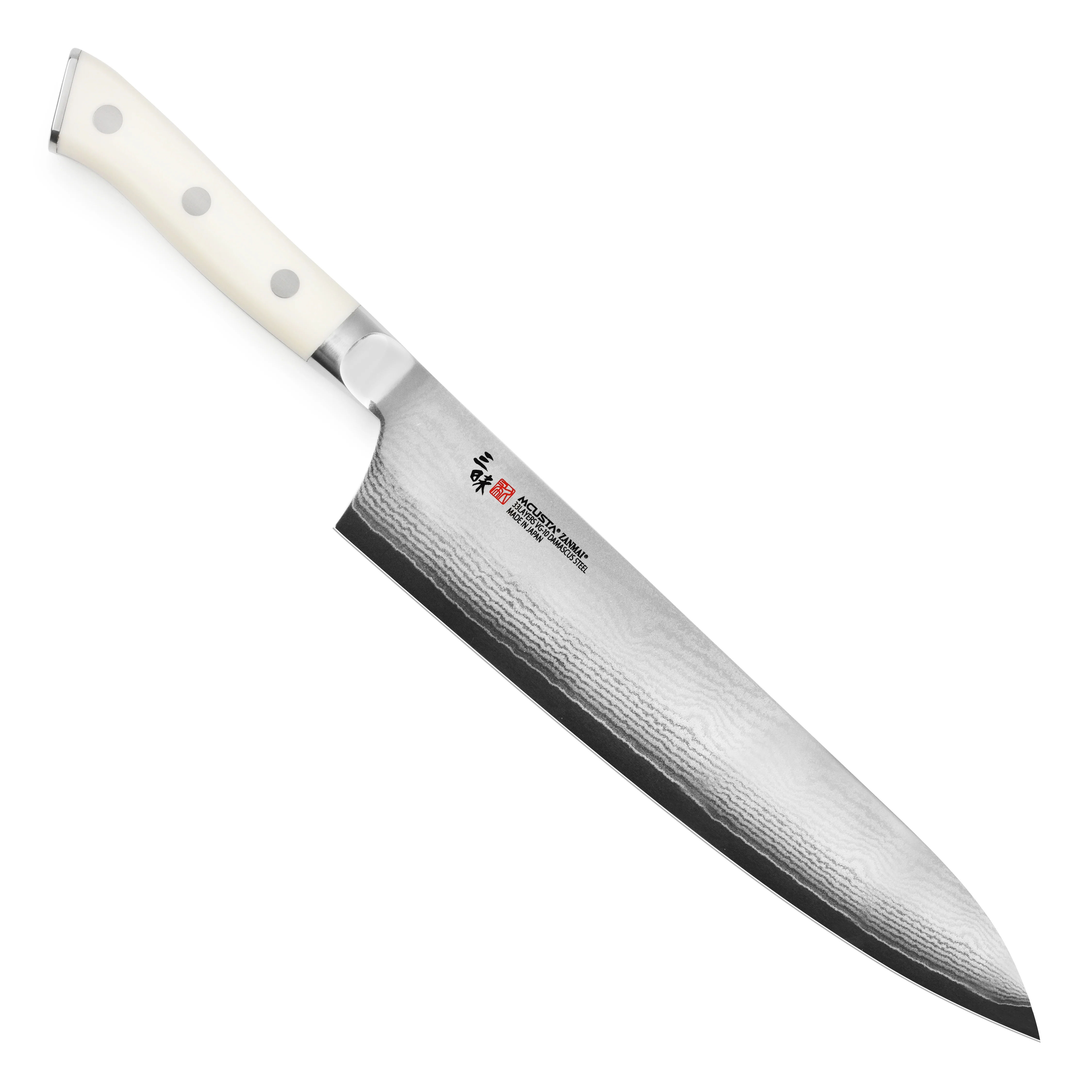 Zanmai Classic Damascus Corian 9.4" Gyuto - Image 4