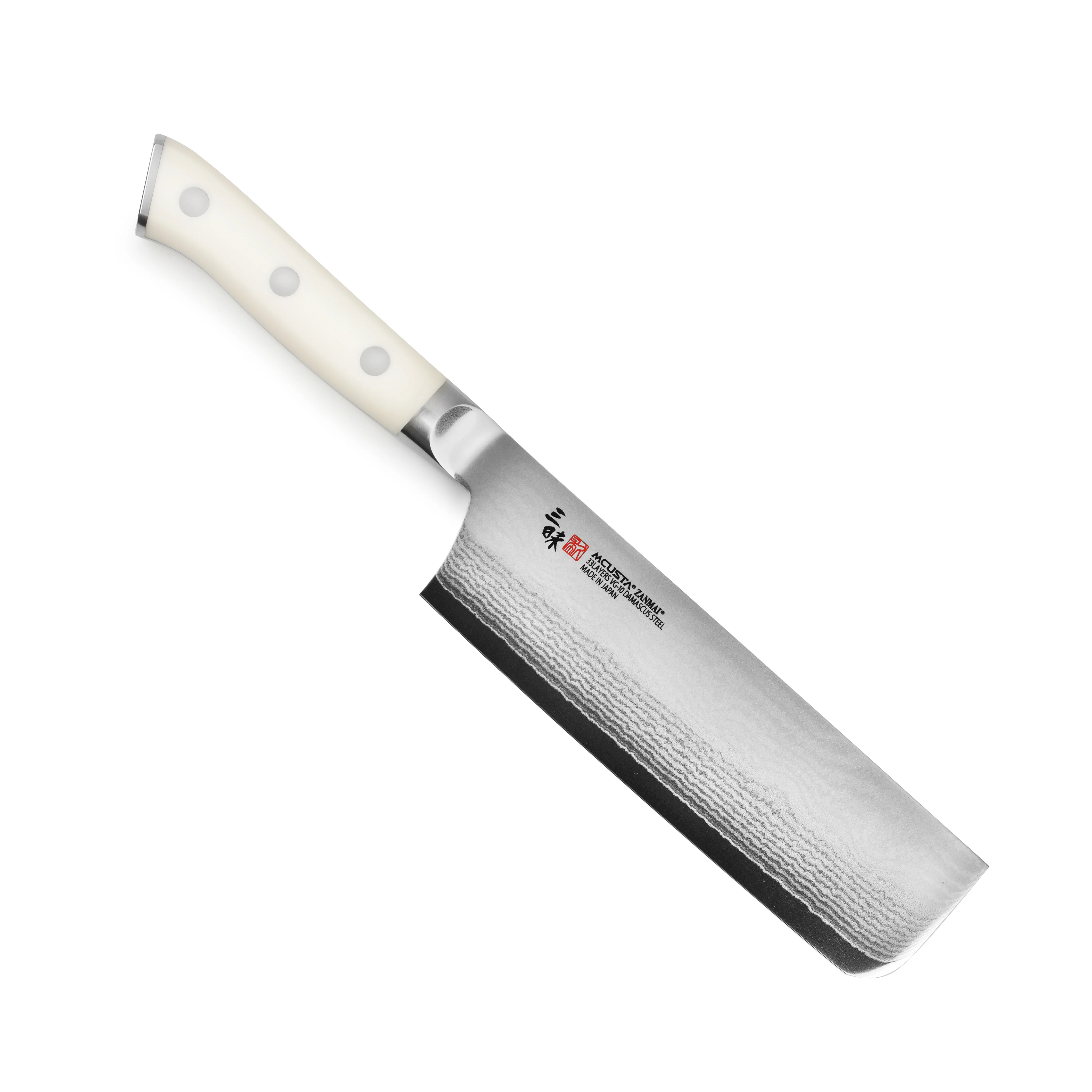 Zanmai Classic Damascus Corian 6.5" Nakiri - Image 4