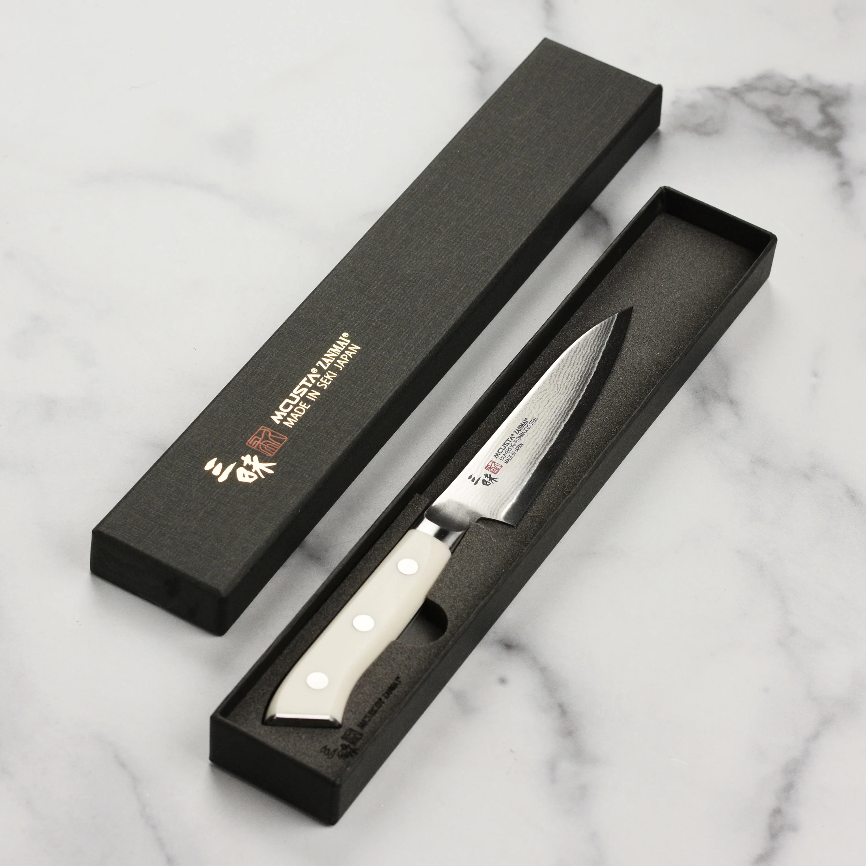 Zanmai Classic Damascus Corian 4.3" Petty - Image 6
