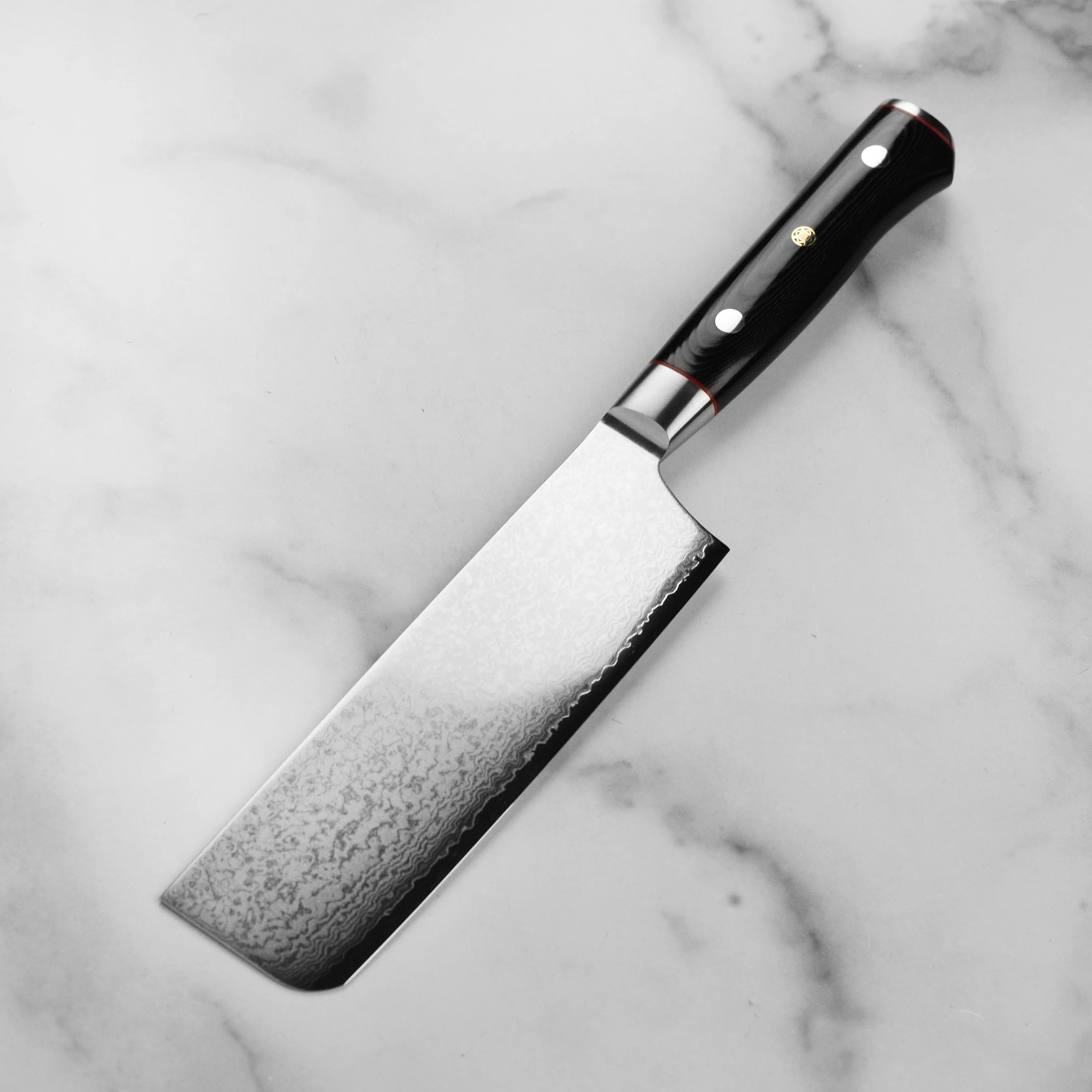 Zanmai Classic Pro Zebra Damascus 6.5" Nakiri - Image 5