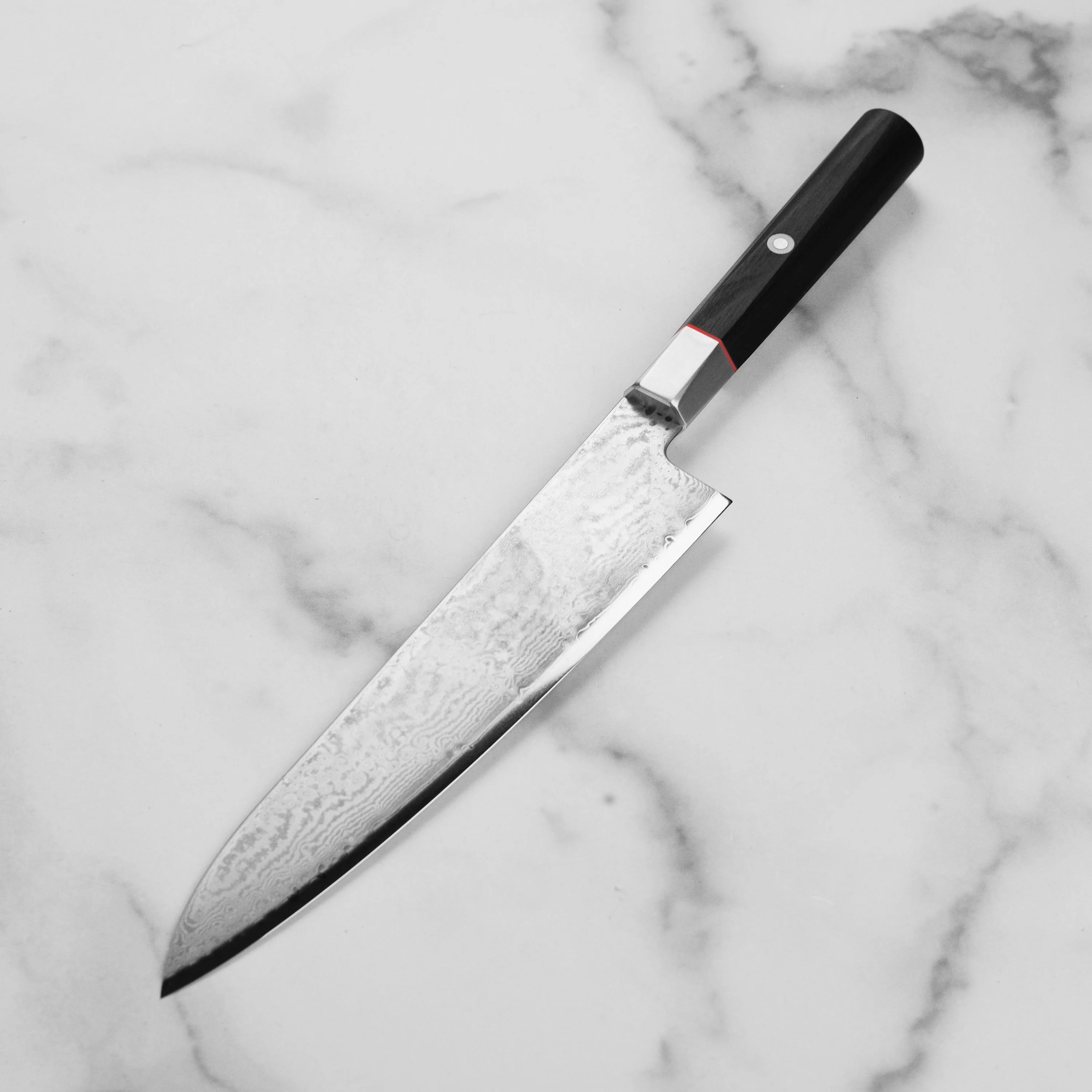 Zanmai Hybrid Damascus Splash 8.25" Gyuto - Image 5