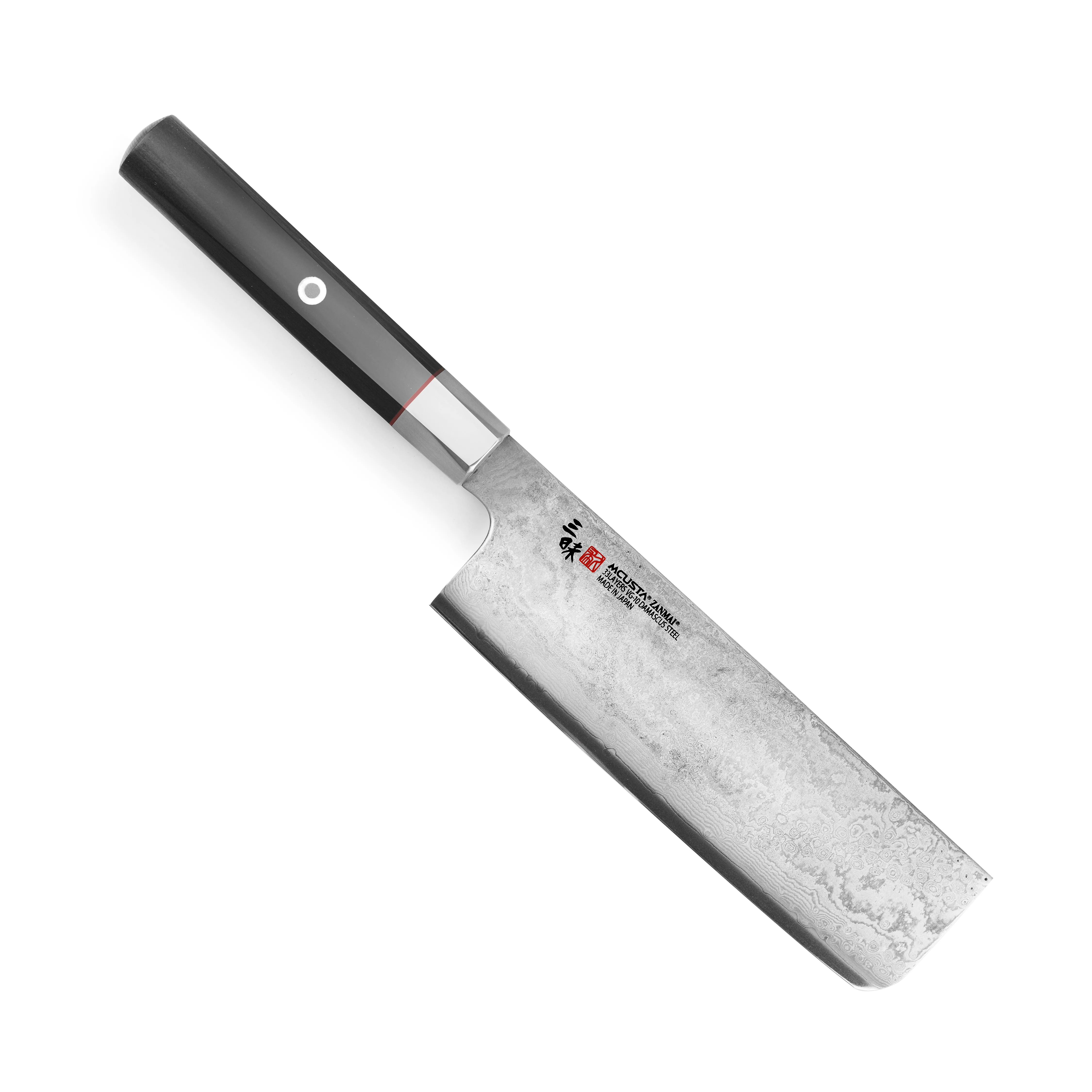 Zanmai Hybrid Damascus Splash 6.5" Nakiri - Image 4