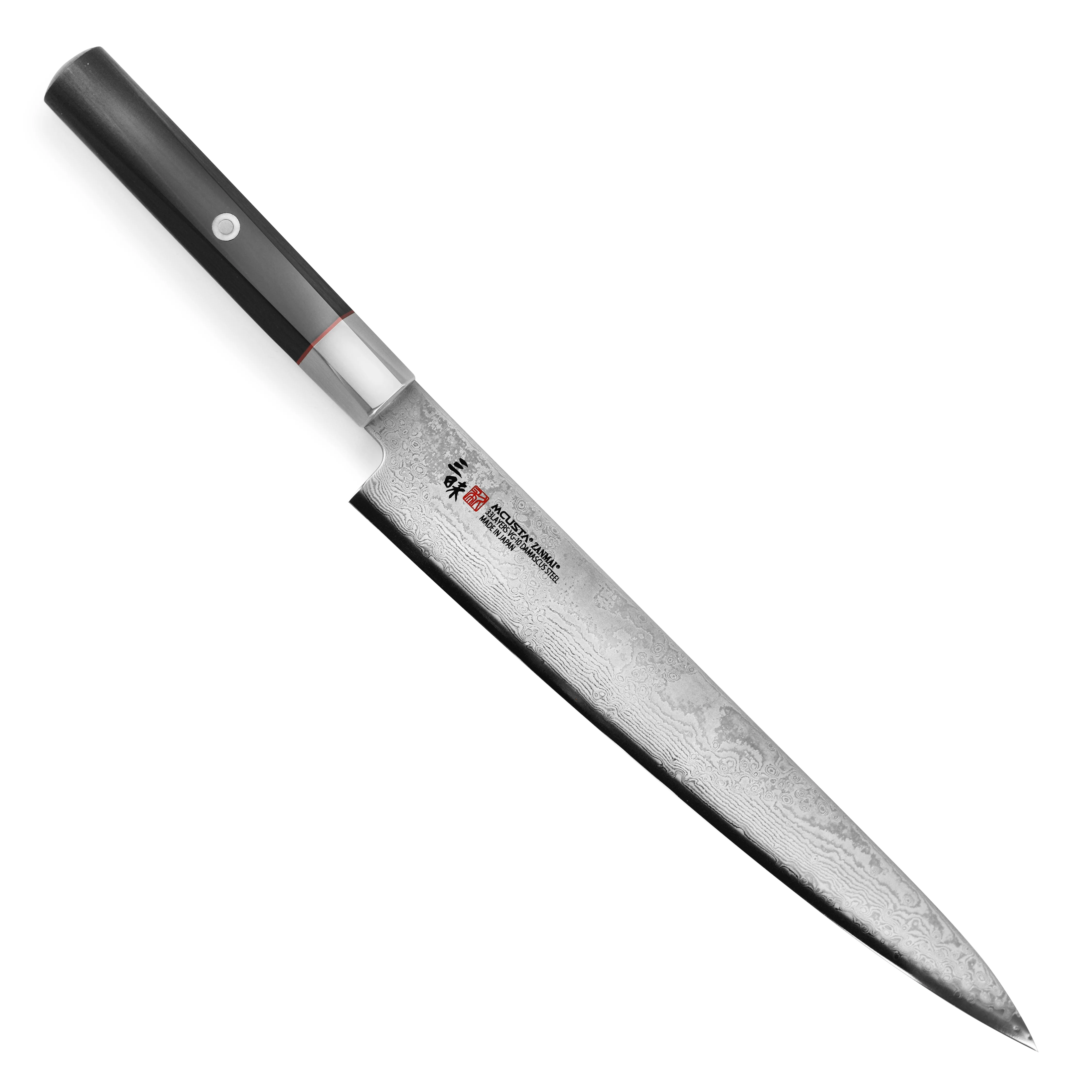 Zanmai Hybrid Damascus Splash 9.4" Sujihiki - Image 4