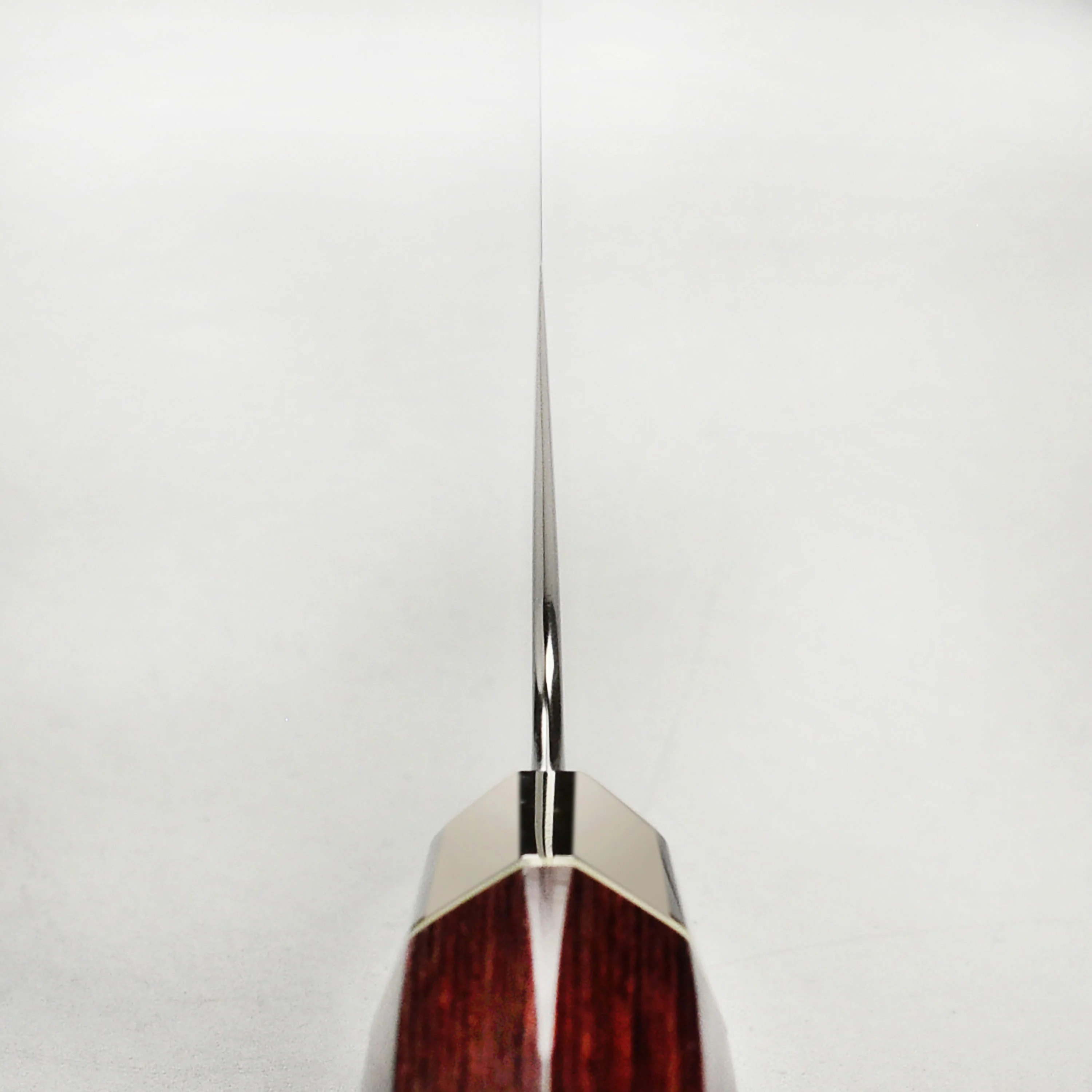Zanmai Revolution SG2 9" Kiritsuke with Red Pakkawood Handle - Image 7