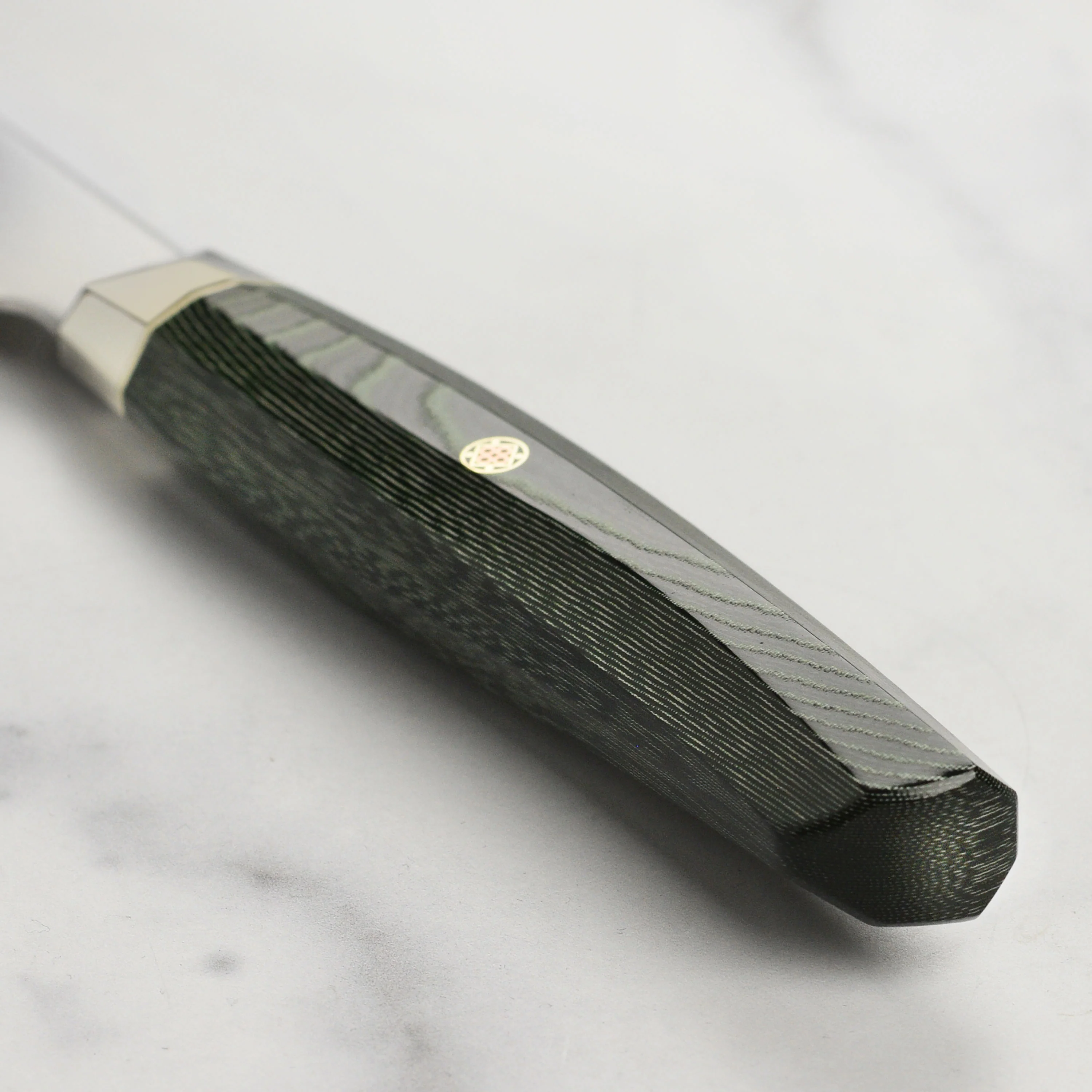Zanmai Revolution SG2 9" Kiritsuke with Green Micarta Handle - Image 2