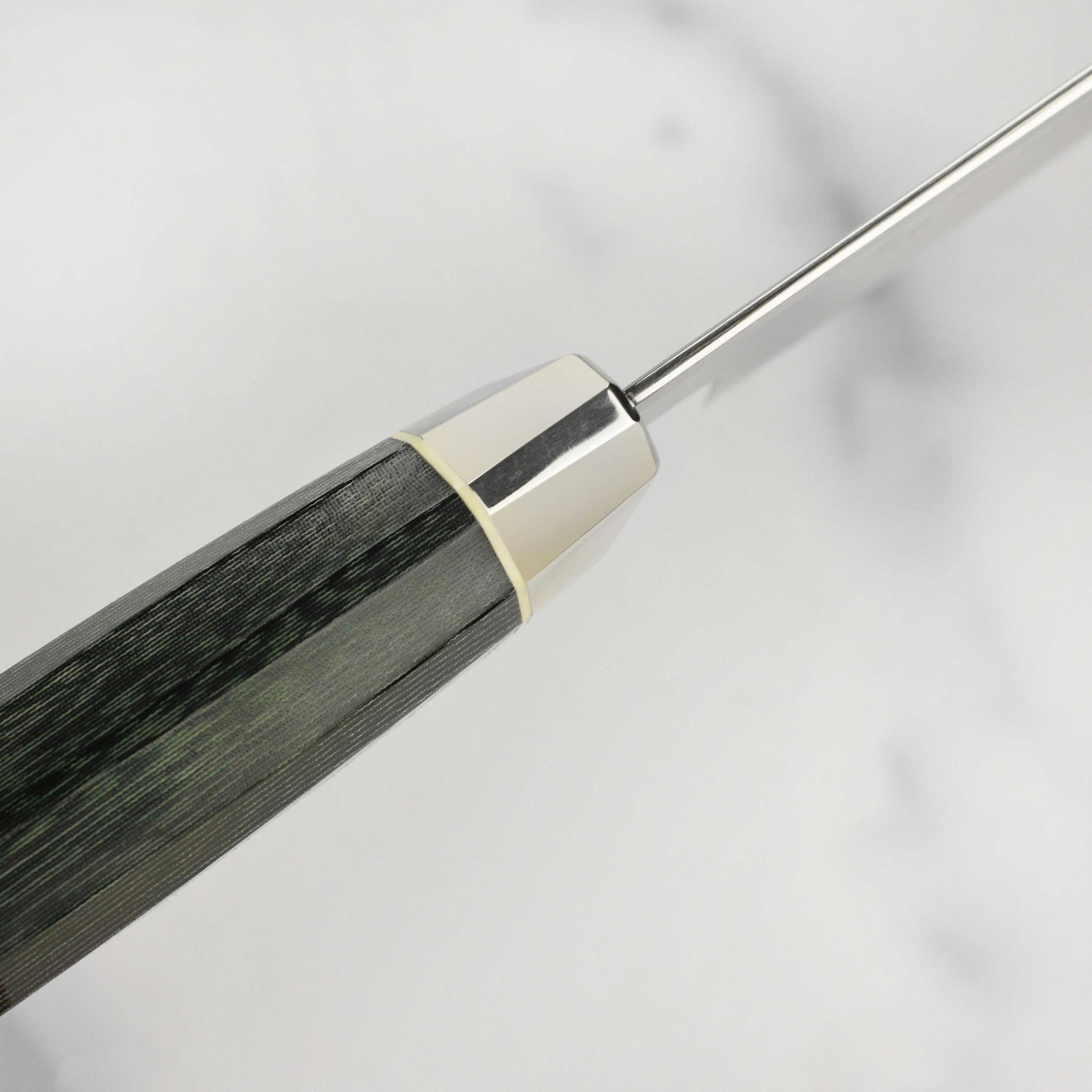 Zanmai Revolution SG2 9" Kiritsuke with Green Micarta Handle - Image 3