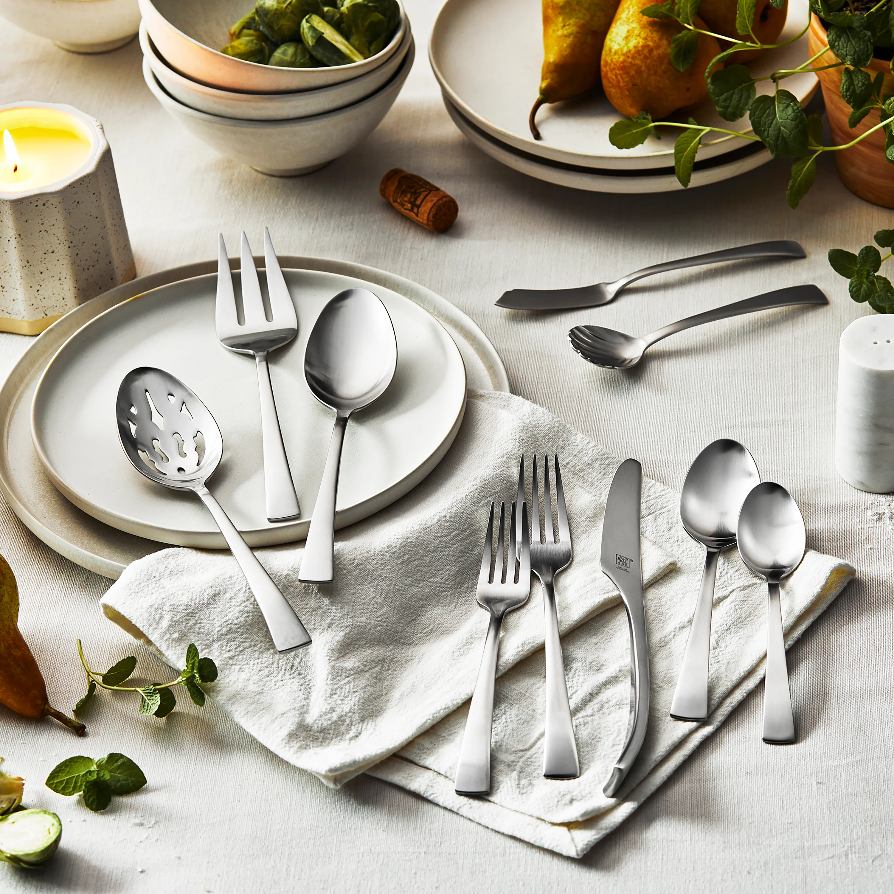 Zwilling Bellasera 45 Piece Stainless Steel Flatware Set, Satin Finish - Image 5
