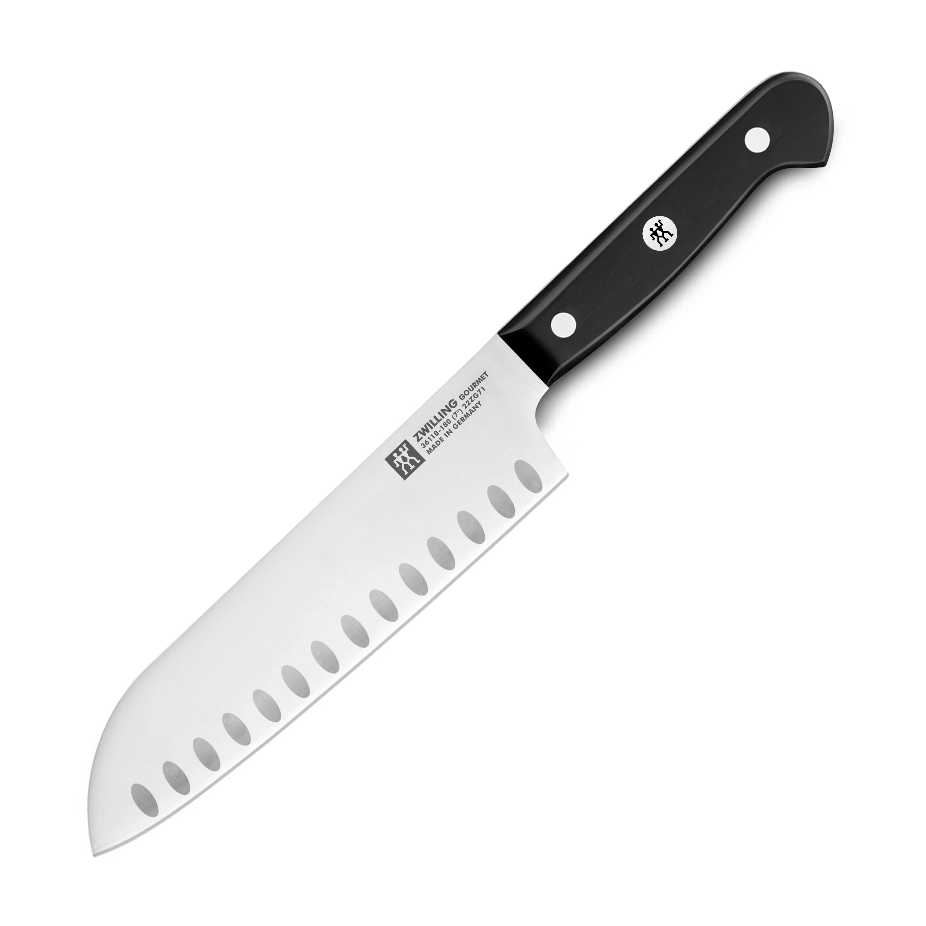 Zwilling Gourmet 7" Hollow Edge Santoku Knife - Image 4