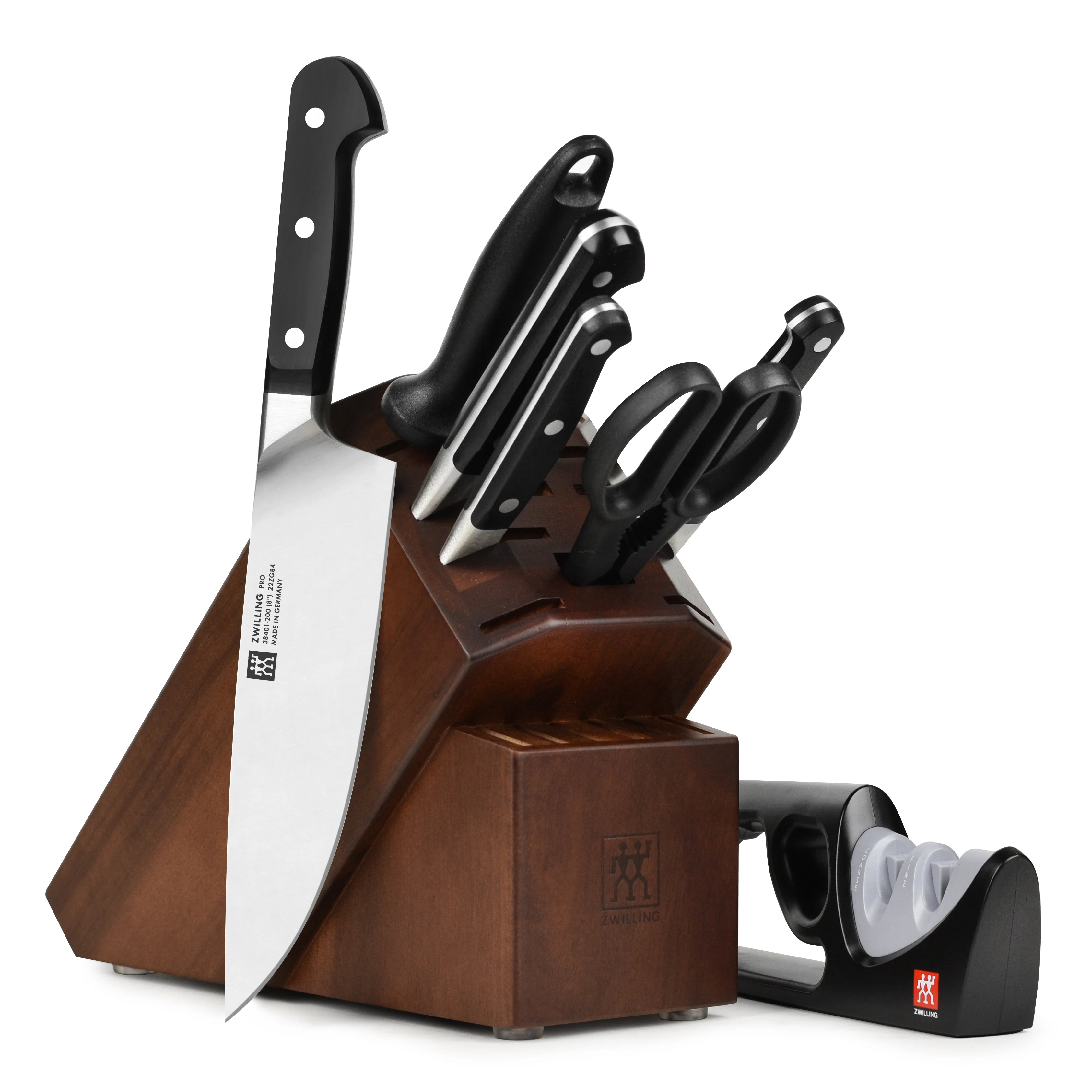 Zwilling Pro 7 Piece Acacia Knife Block Set with Bonus Sharpener - Image 15