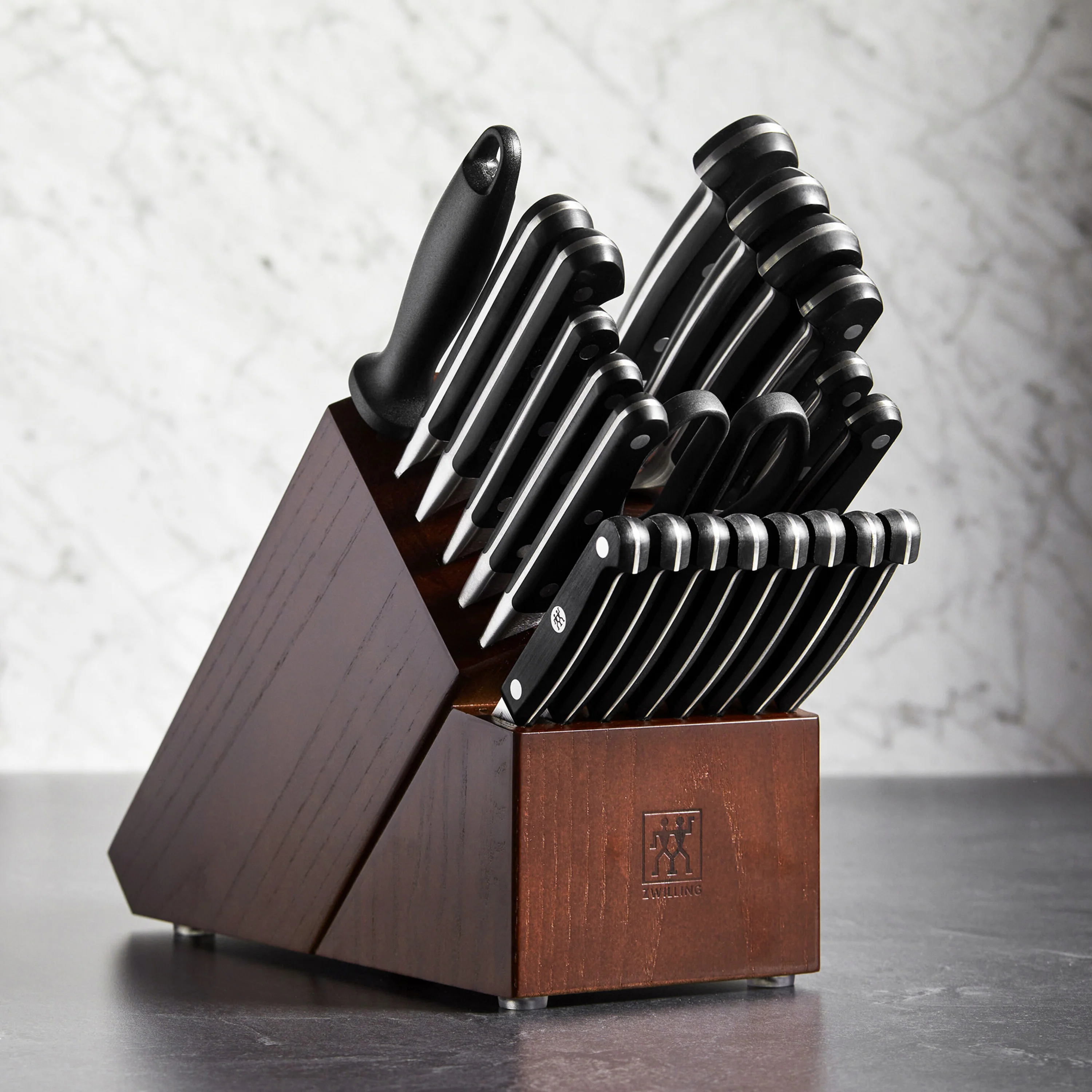 Zwilling Pro 21 Slot Walnut Knife Block - Image 9