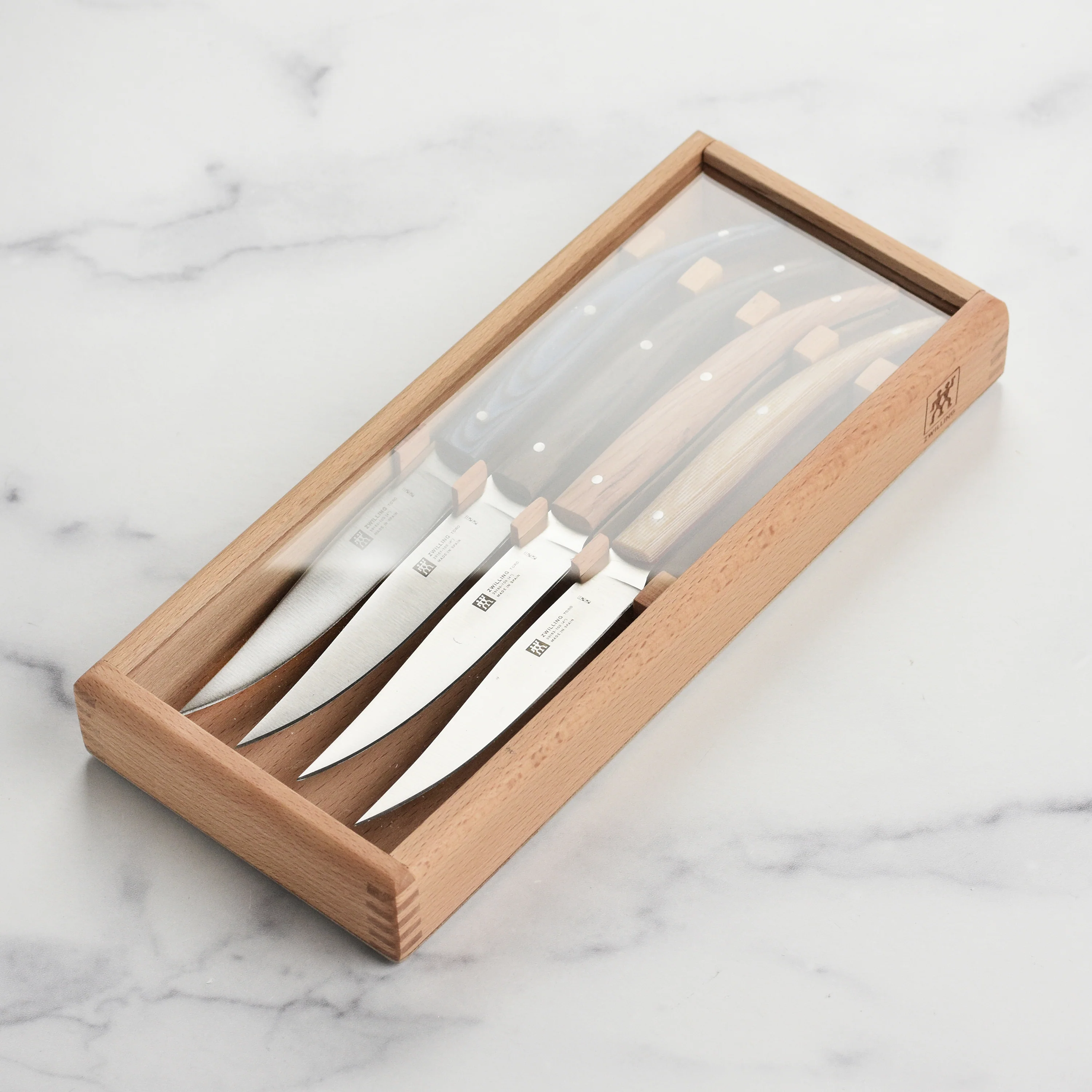 Zwilling 4 Piece Toro Steak Knife Set with Wood Gift Box - Image 6